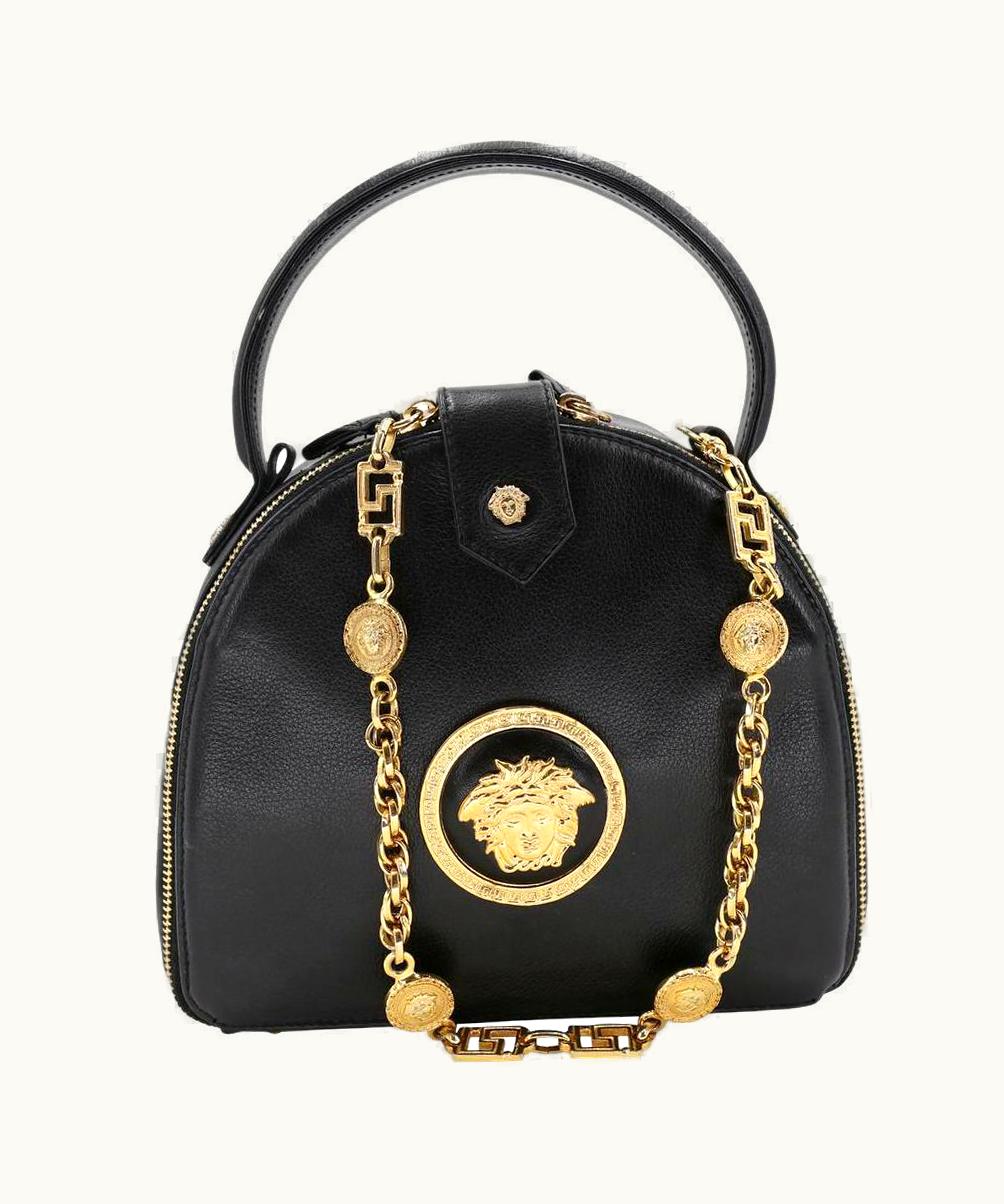 Versace Versace Gianni Medusa Chain Link Leather Cross Body Bag Vs-b0509p-0003