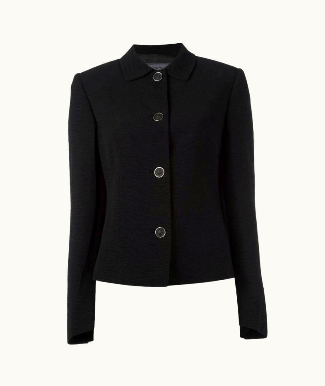 Gianni Versace Couture 80s Gianni Versace Versus Vintage Black Nylon Jacket With Embossed Pattern