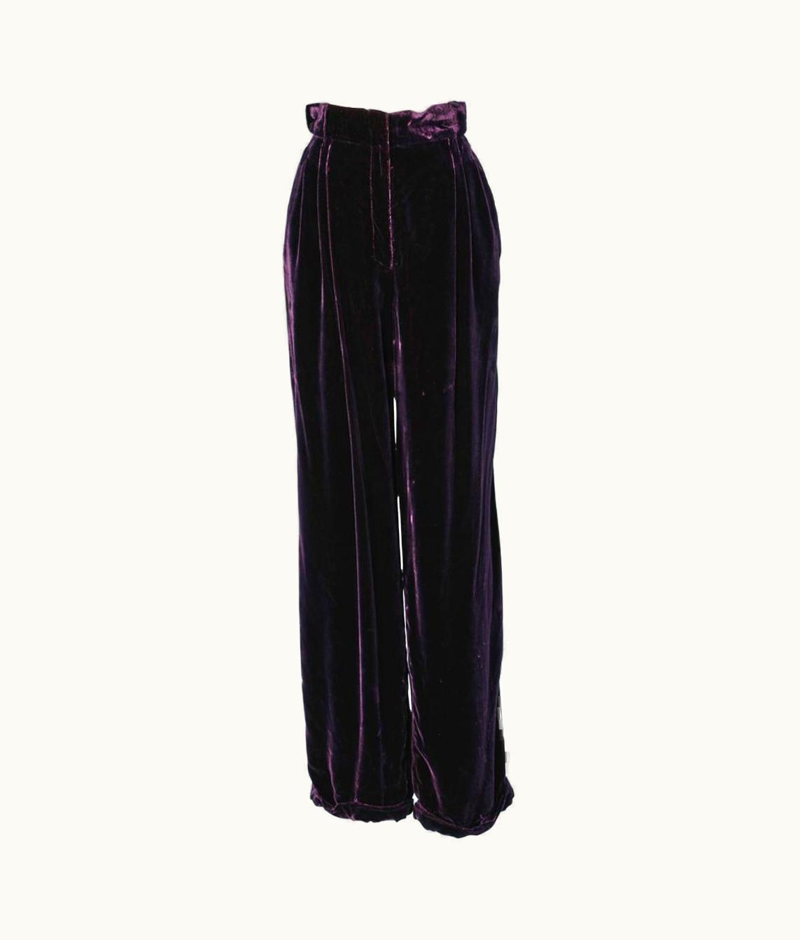 Versace Versace Purple Velvet Pants