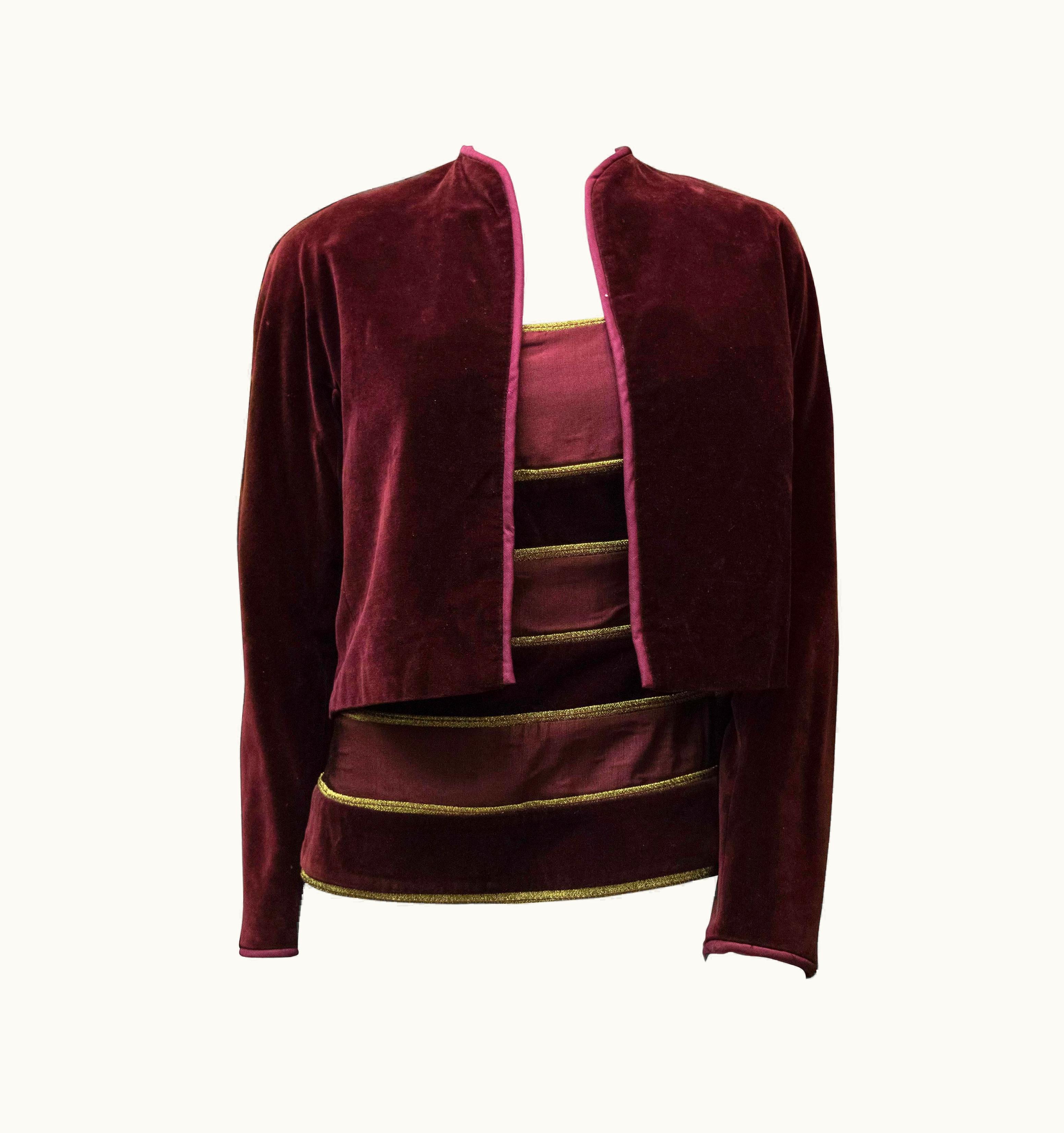 Gianni Versace Couture Gianni Versace Velvet Two Piece