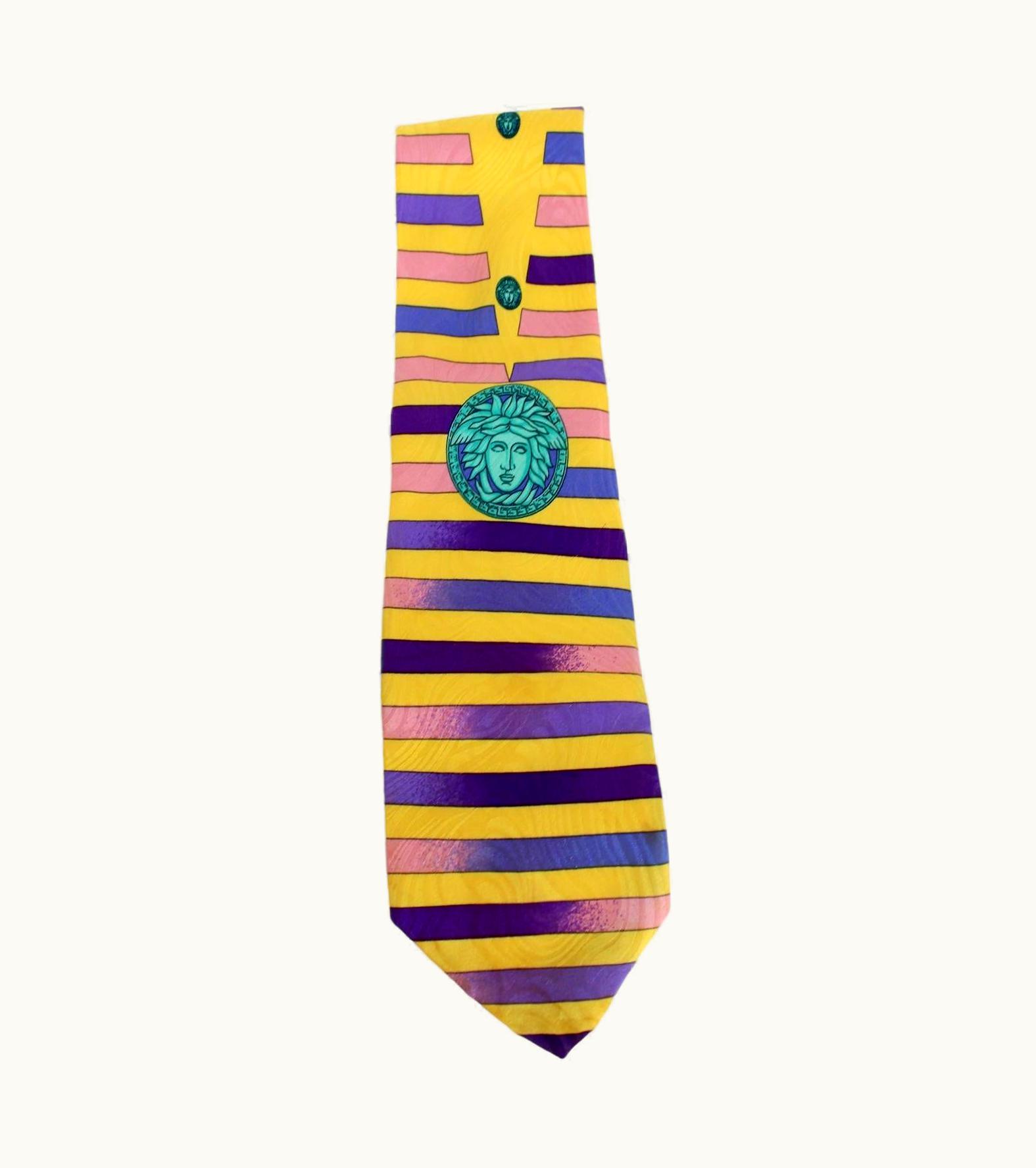 Versace Versace Silk Yellow Vintage Tie