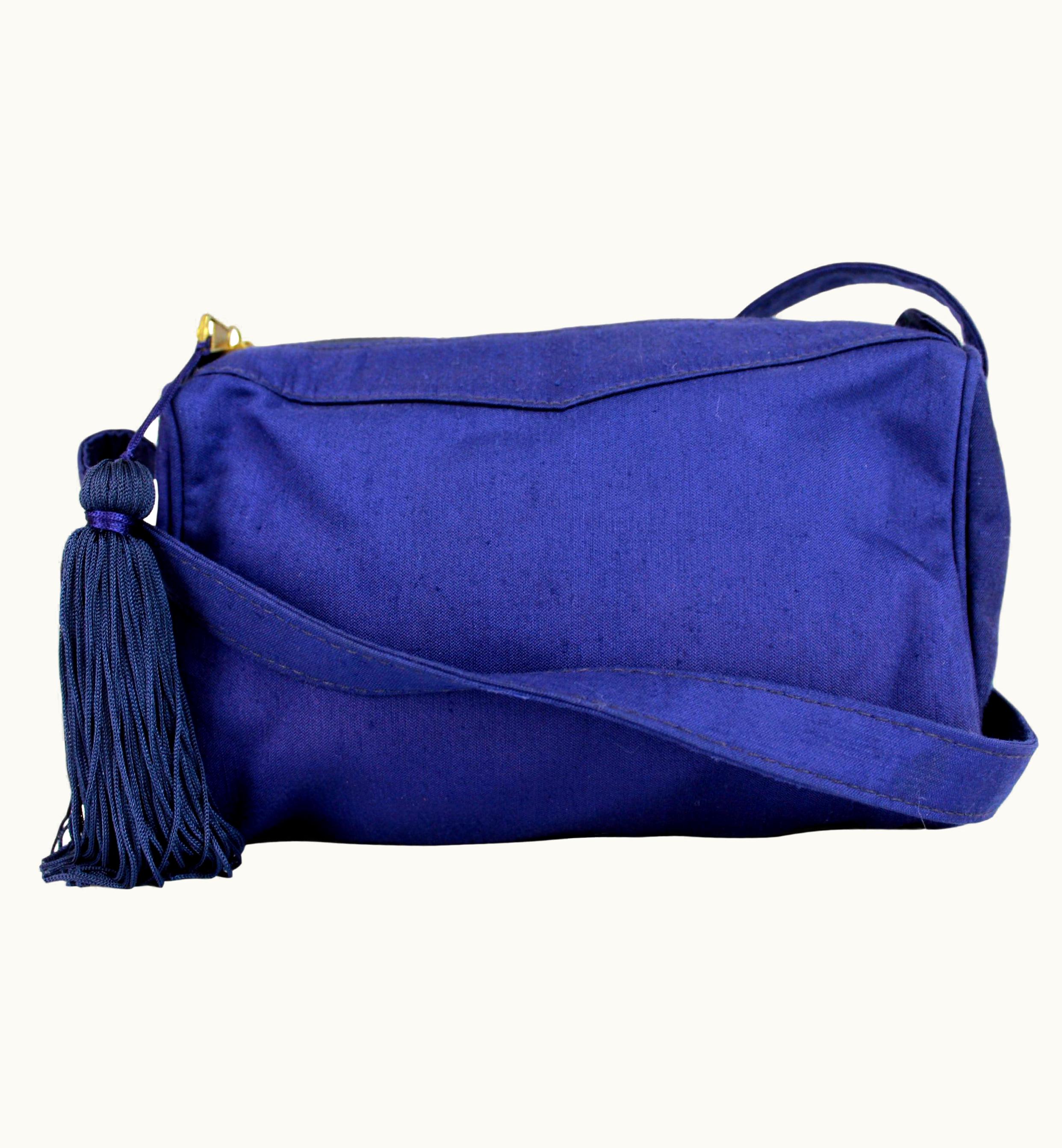 Gianni Versace Couture Gianni Versace Couture Purple Silk Shoulder Evening Bag 1980s