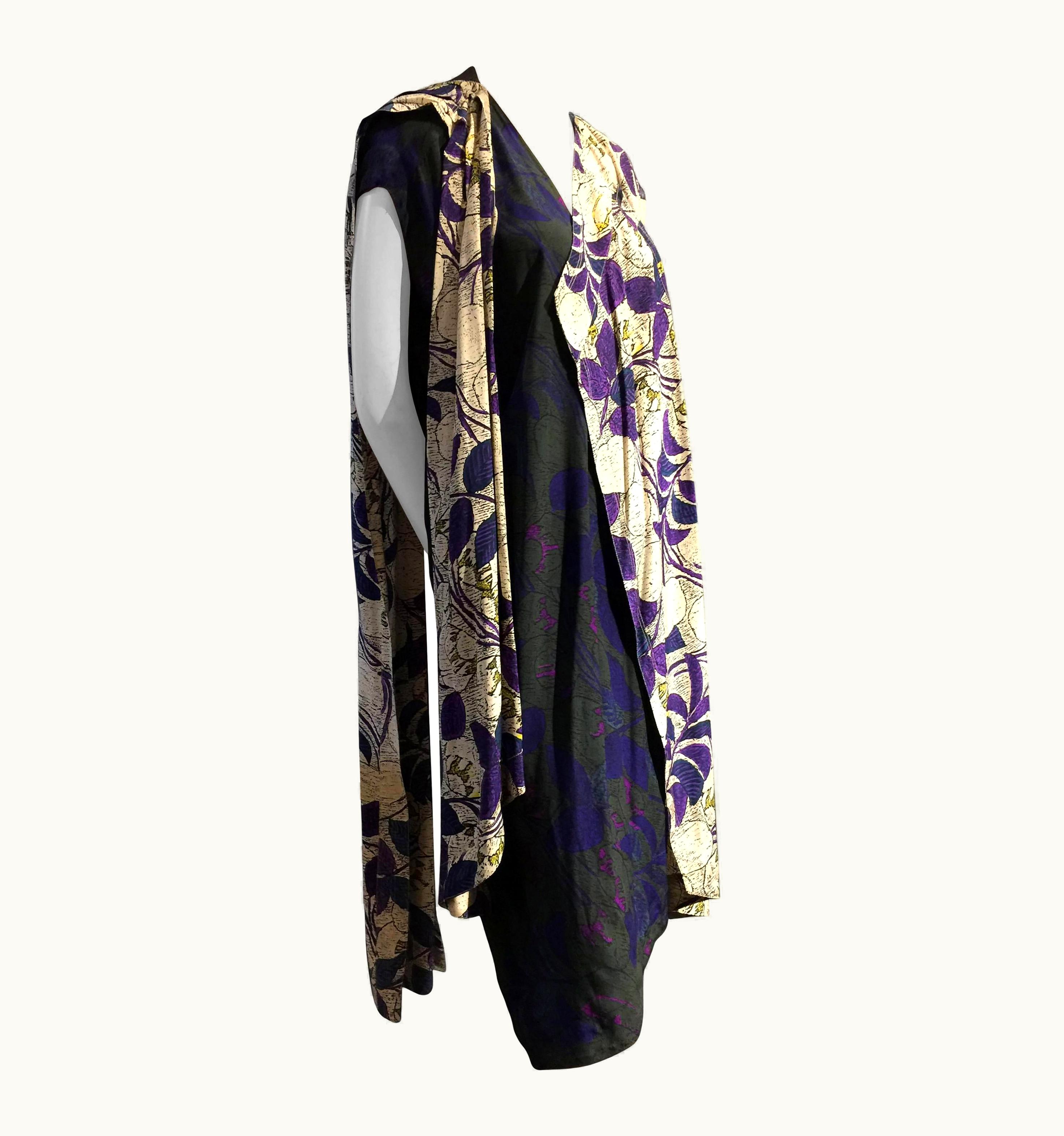 Gianni Versace Couture 1980s Gianni Versace Silk Print Foulard Duster