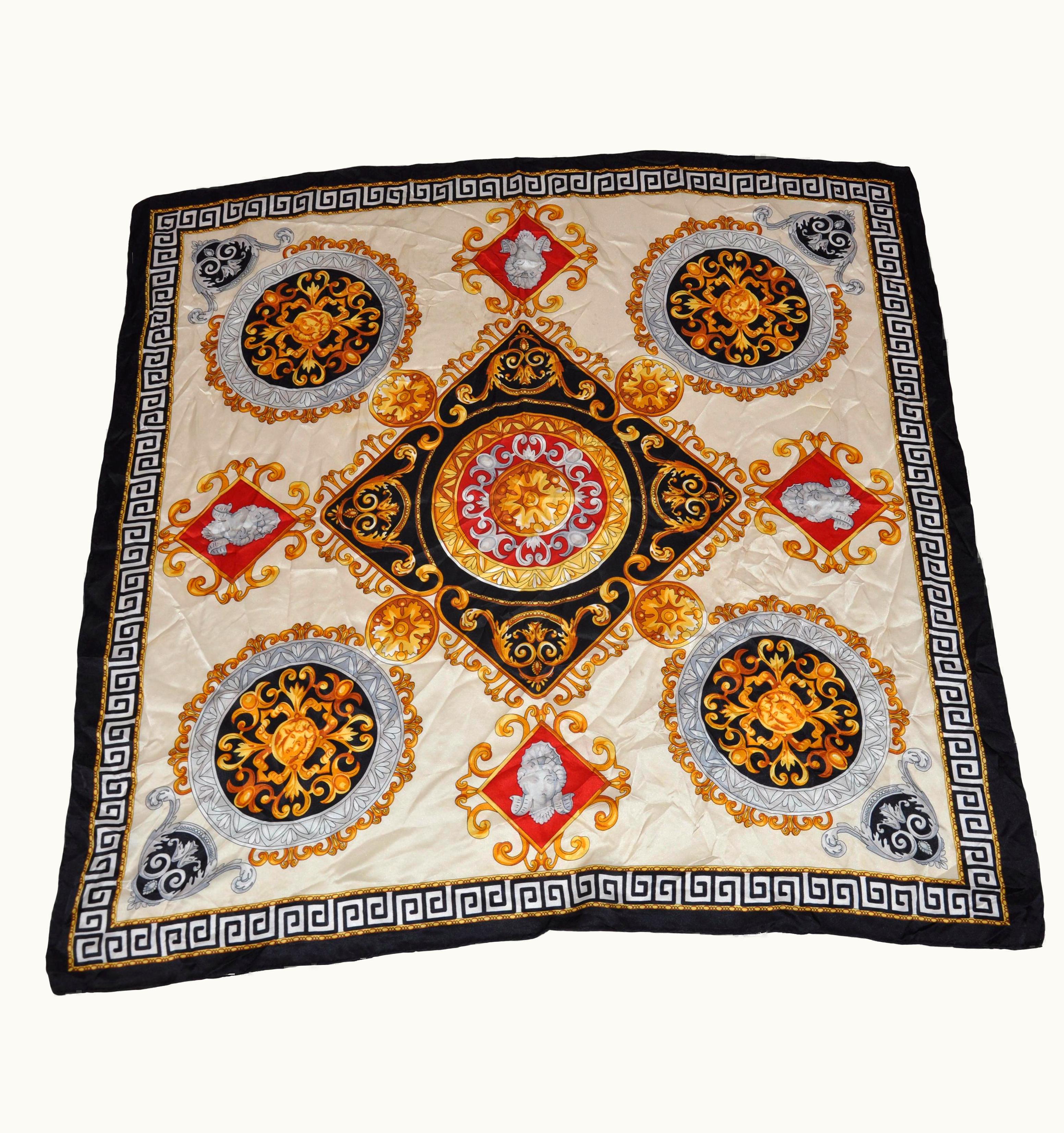 Versace Bold Versace-Themed Silk Scarf