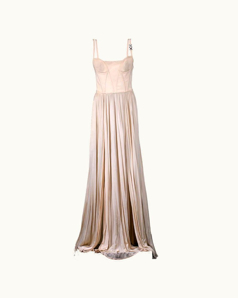 Versace Versace Quilted Jersey Bustier Gown