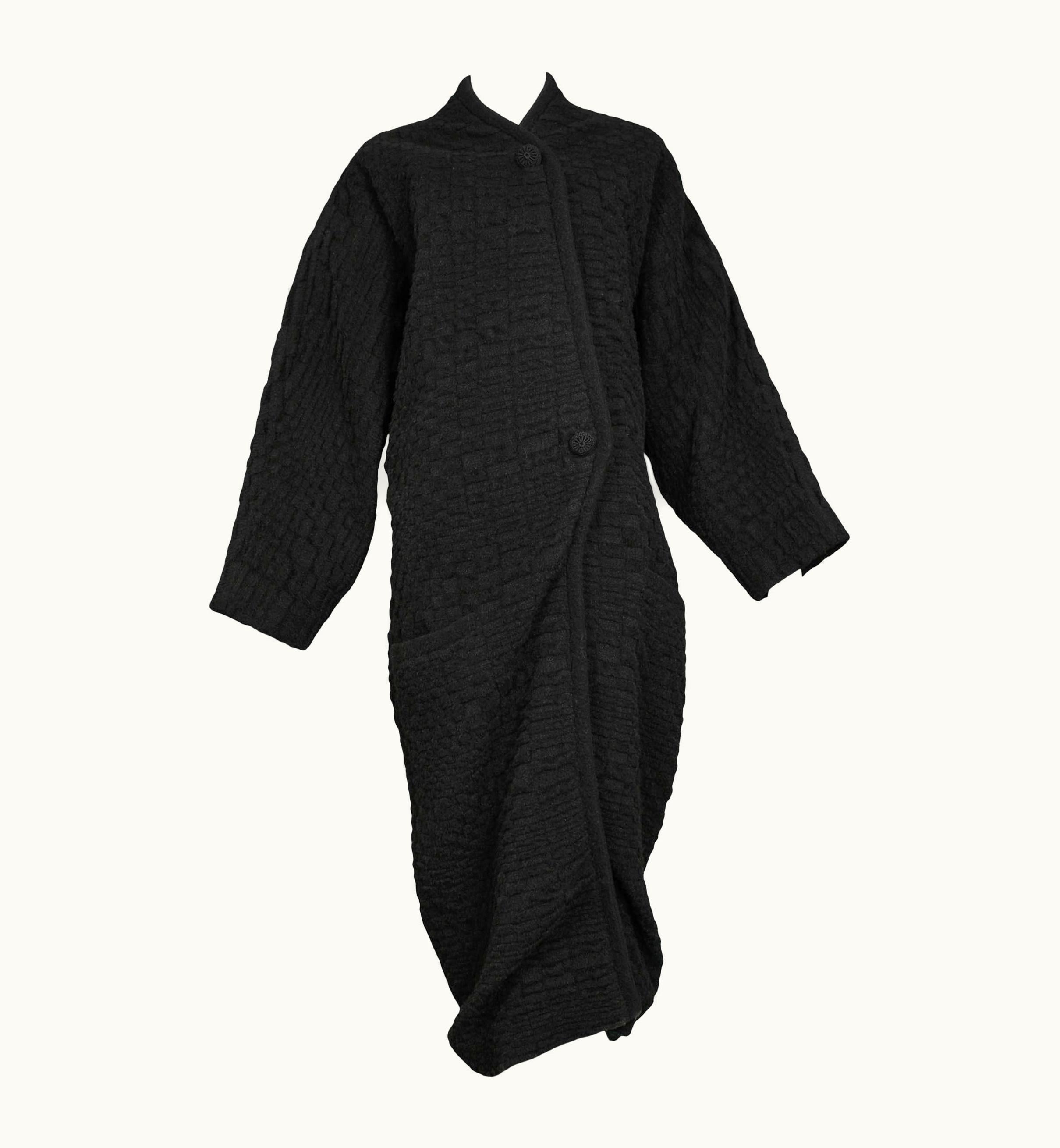 Gianni Versace Couture Vintage Gianni Versace 1980' Wool Modernist Coat