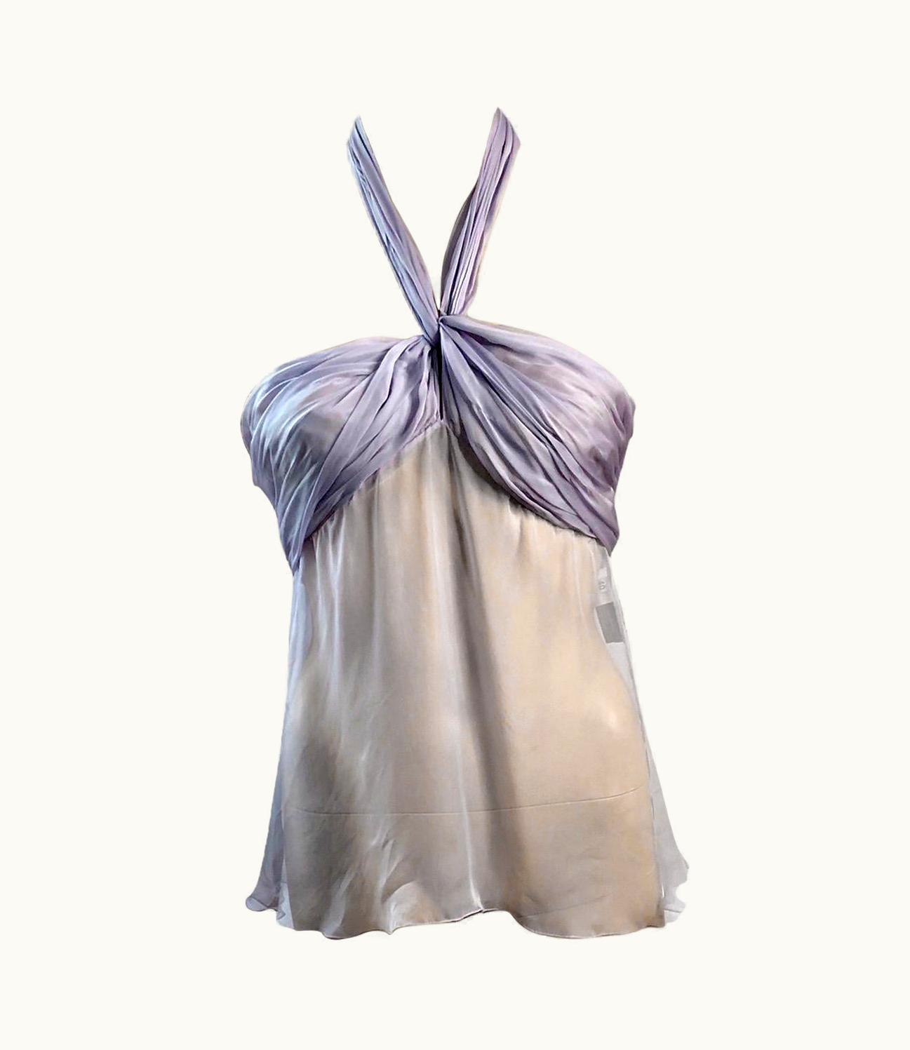 Versace Versace S/S 2006 Runway Bustier Bra Sheer Halter Top