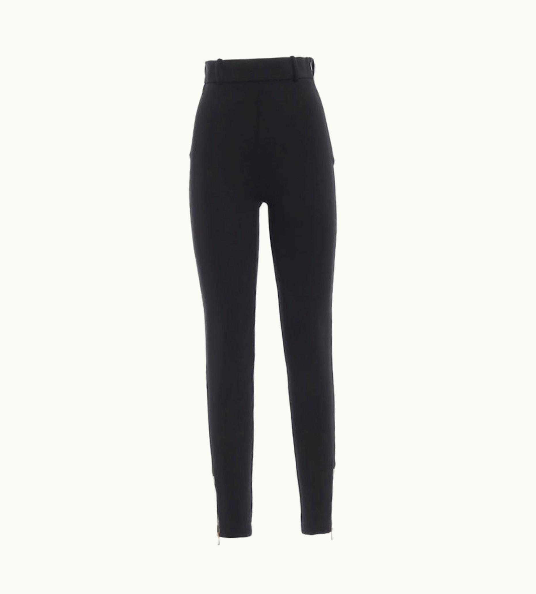 Versace Versace Black Formal Knit Fitted Leggings S/S Pants