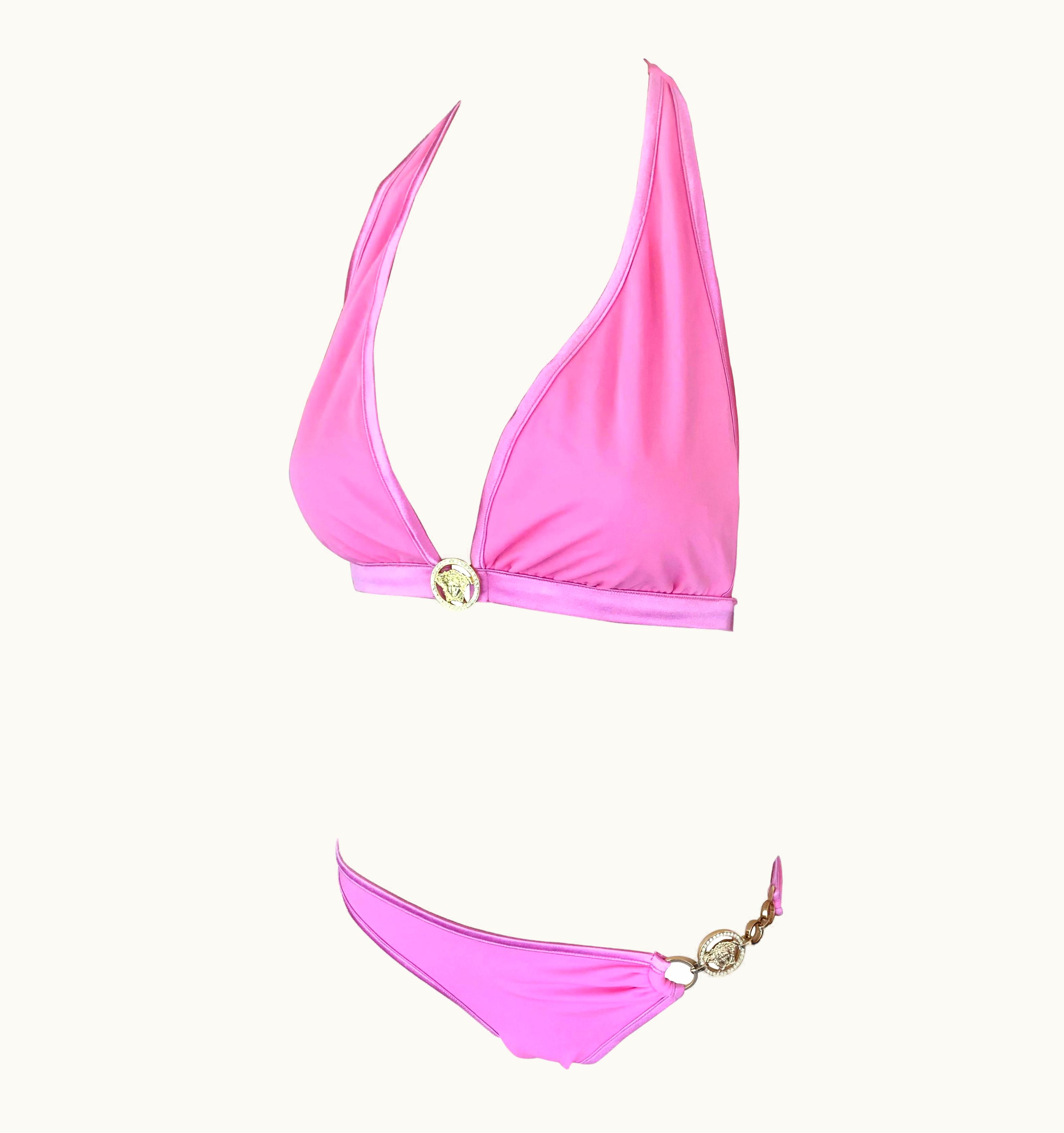 Versace Versace S/S 2005 Crystal Embellished Two-Piece Bikini Set Swimsuit Swimwear Nwt