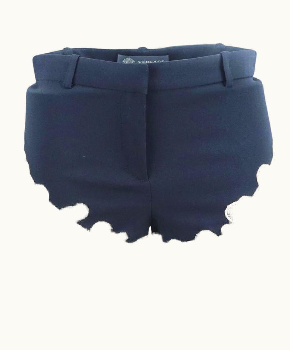 Versace Versace Lace Paneled Woven Shorts It 38 Uk