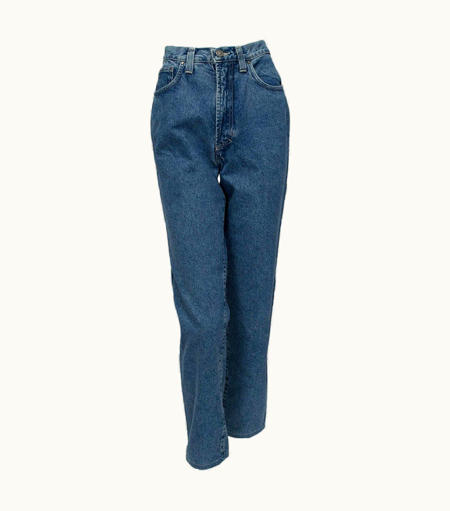 Versace Versace High Waist Straight Leg Jeans With Medusa Rivets - It 1999