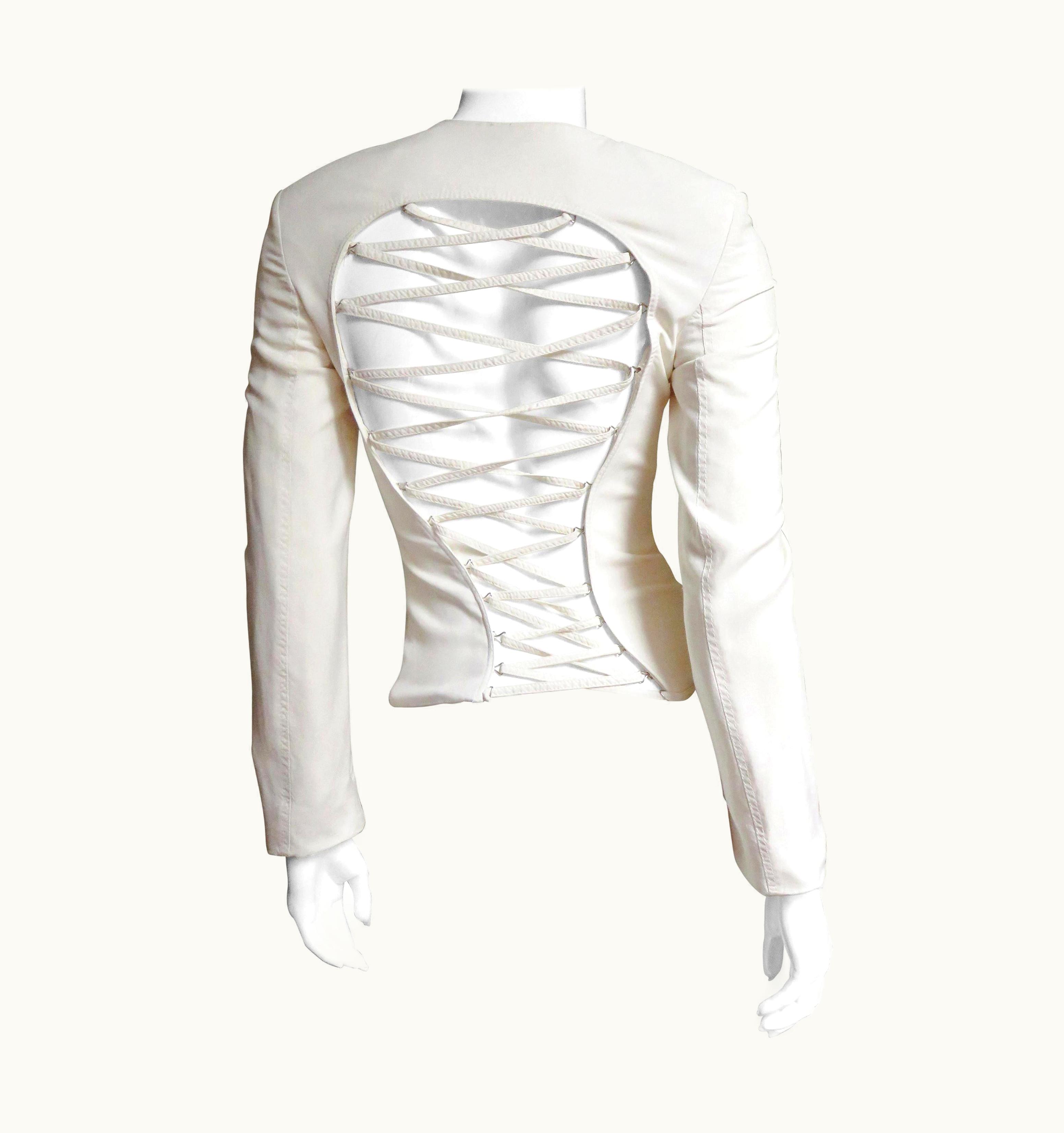 Gianni Versace Couture Gianni Versace Silk Lace Up Back Jacket