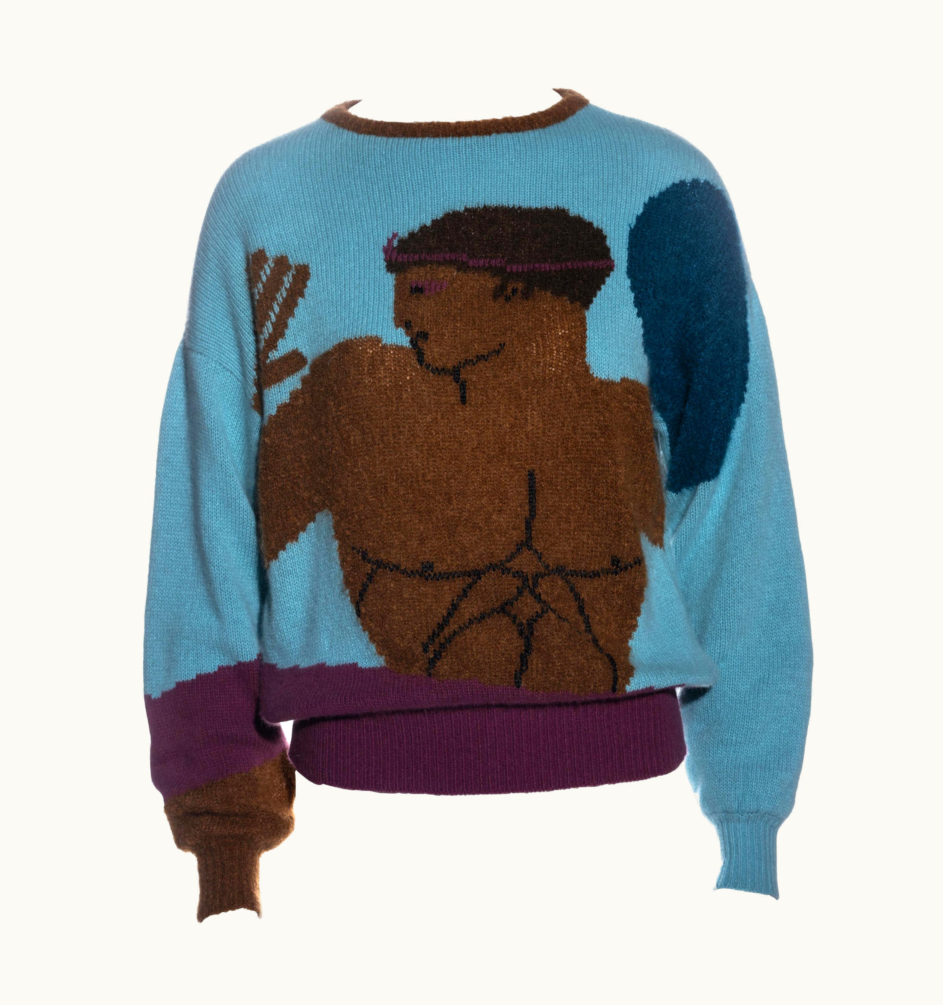 Gianni Versace Couture Gianni Versace Multicoloured Knitted Mohair Sweater, AW 1982 UZ0577533