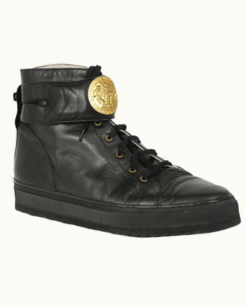 Versace Versace Black Medallion Sneakers