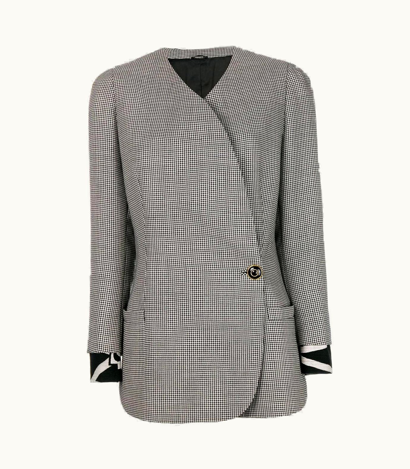 Versace 1990s Versace Gimgham Pattern Jacket