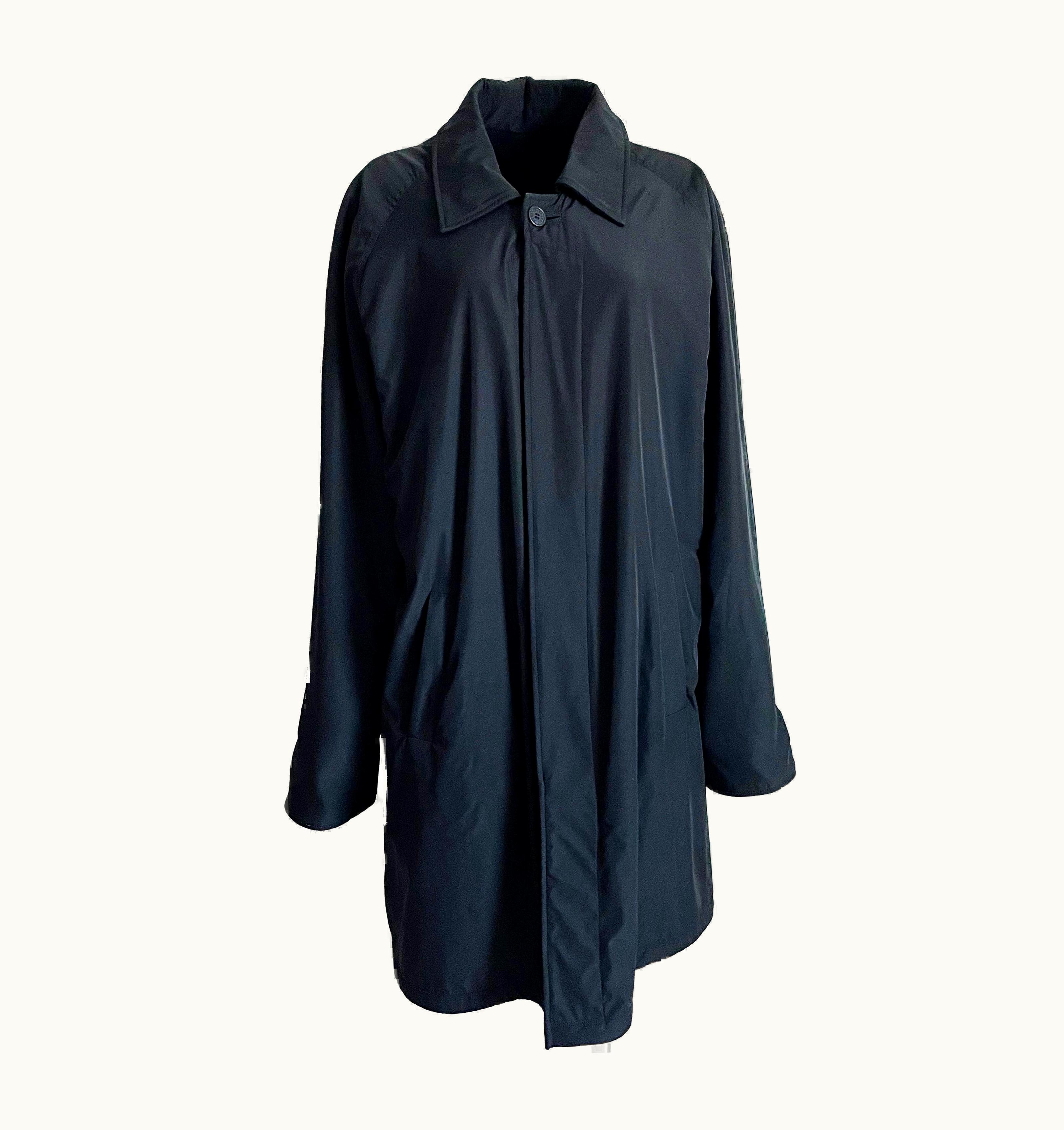 Versace Versace Classic Coat Mens Reversible Black Wool Blend Size