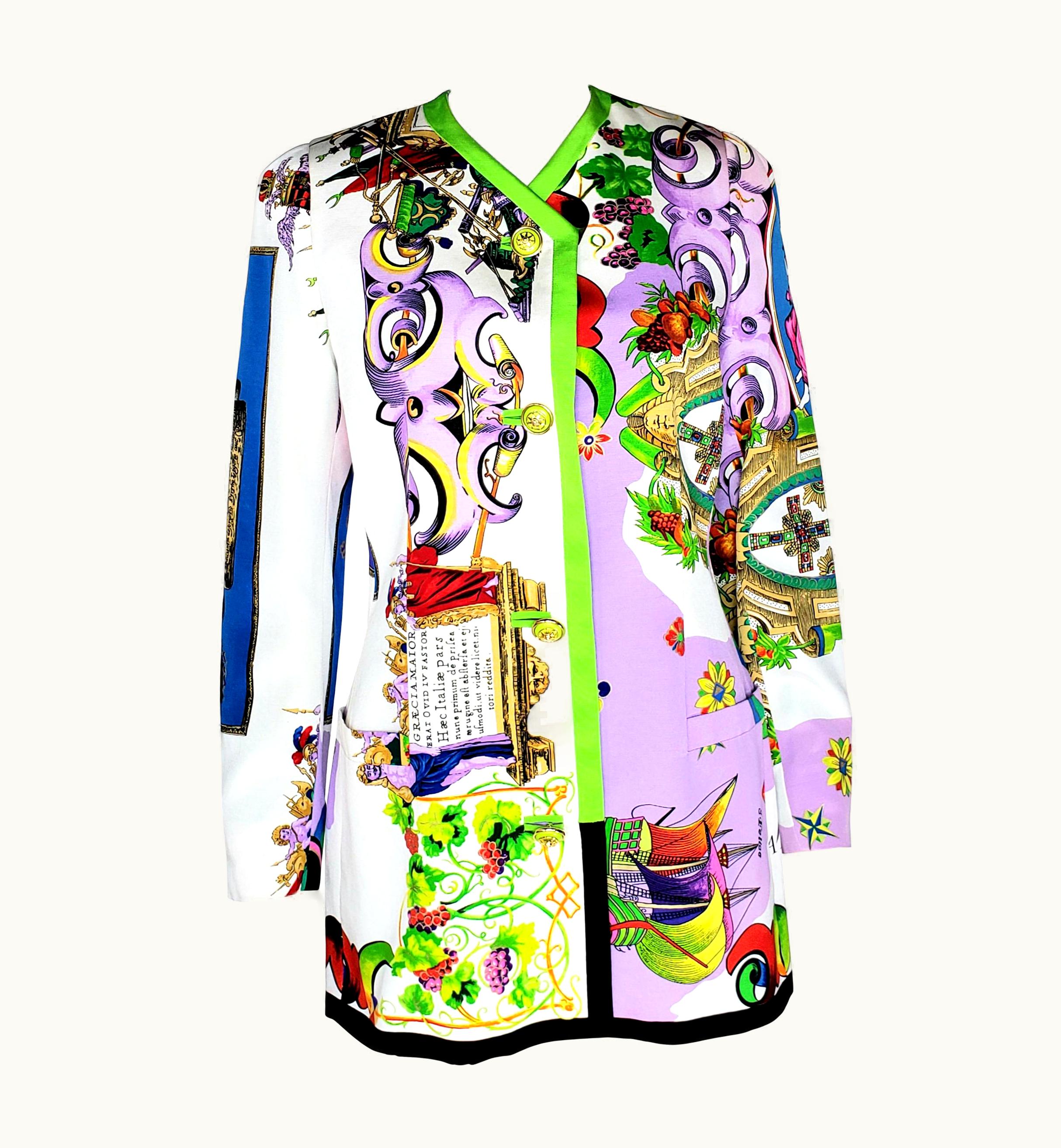 Gianni Versace Couture Gianni Versace 1990- Rare Coutre Floral Coat