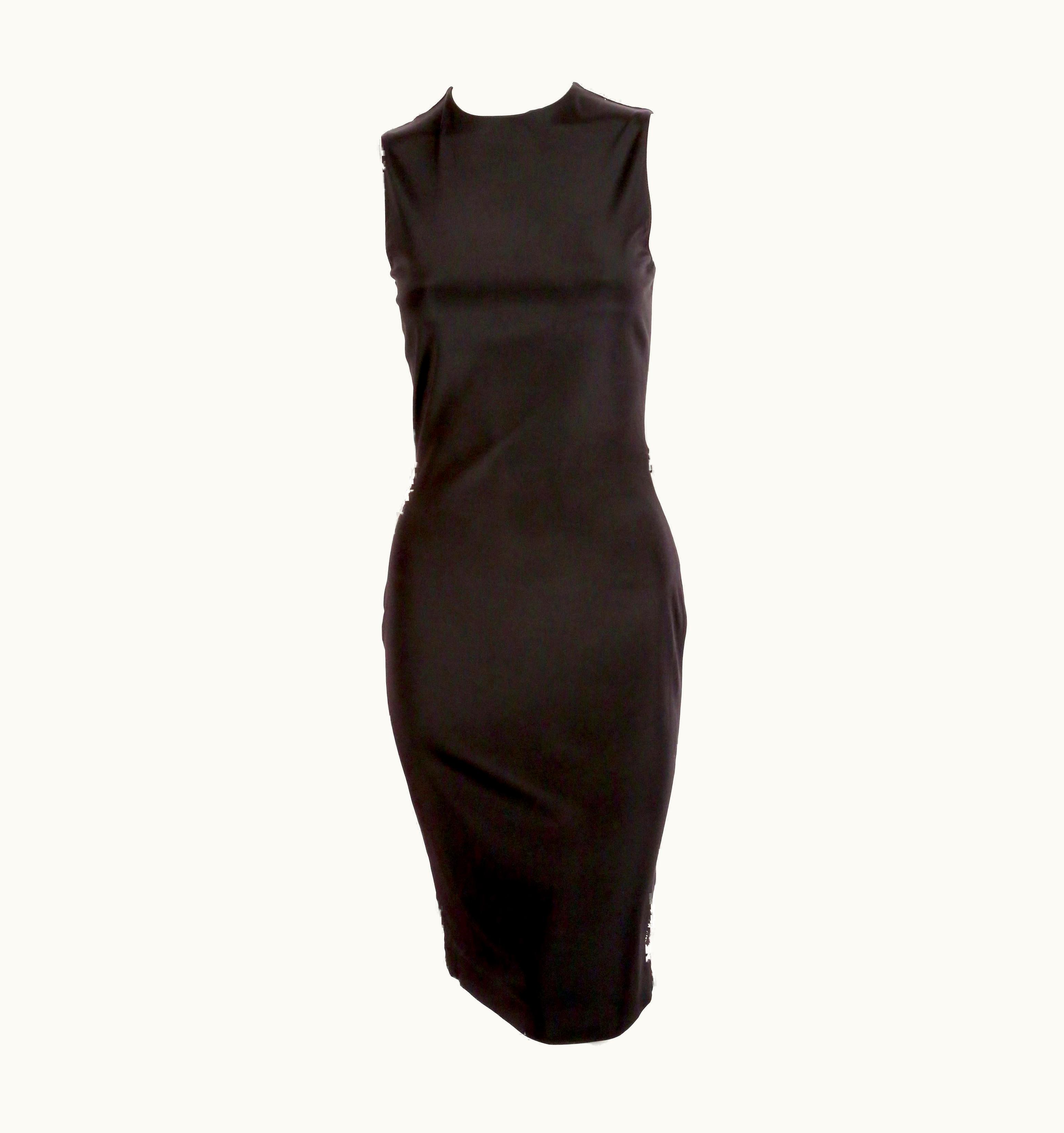 Gianni Versace Couture 1990' Gianni Versace Couture Black Jersey Dress With Grommets And Cut Out Back UZ0577780