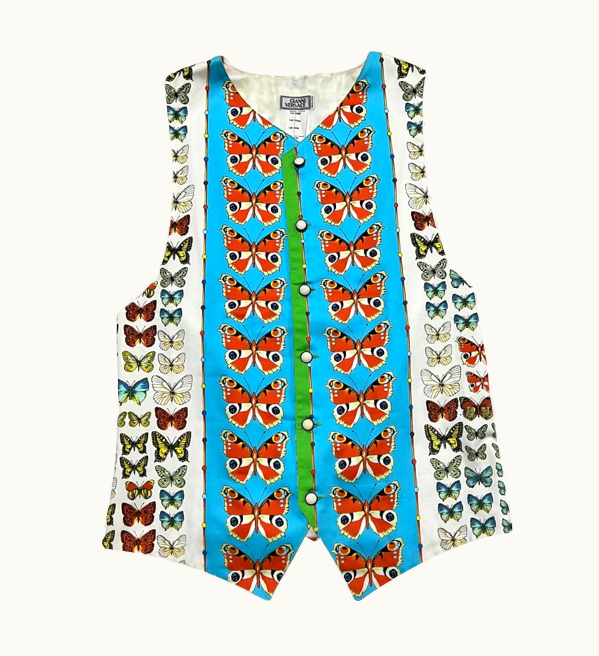 Gianni Versace Couture Gianni Versace Iconic Butterfly Printed Vest S/S 1995