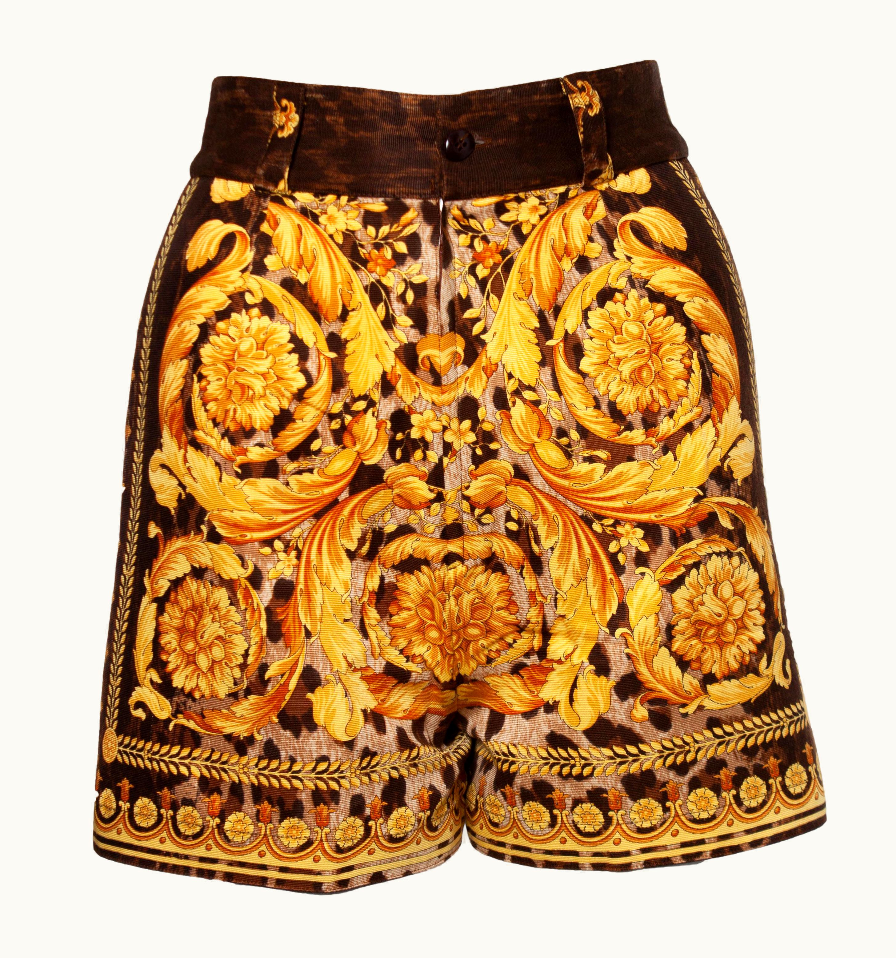 Gianni Versace Couture Gianni Versace Couture, Barocco Printed Shorts