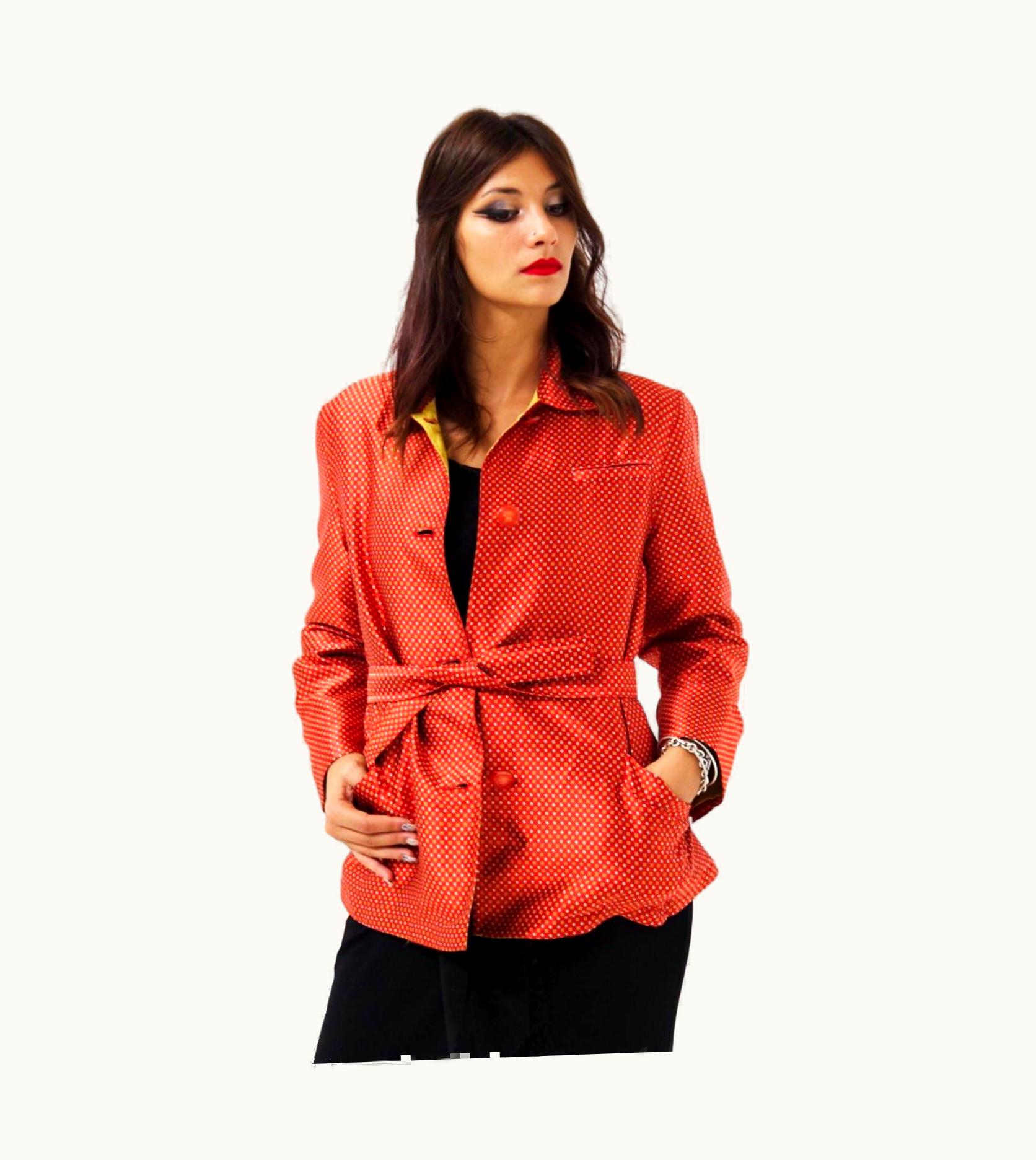 Gianni Versace Couture Gianni Versace Vintage Red Blazer W Belt