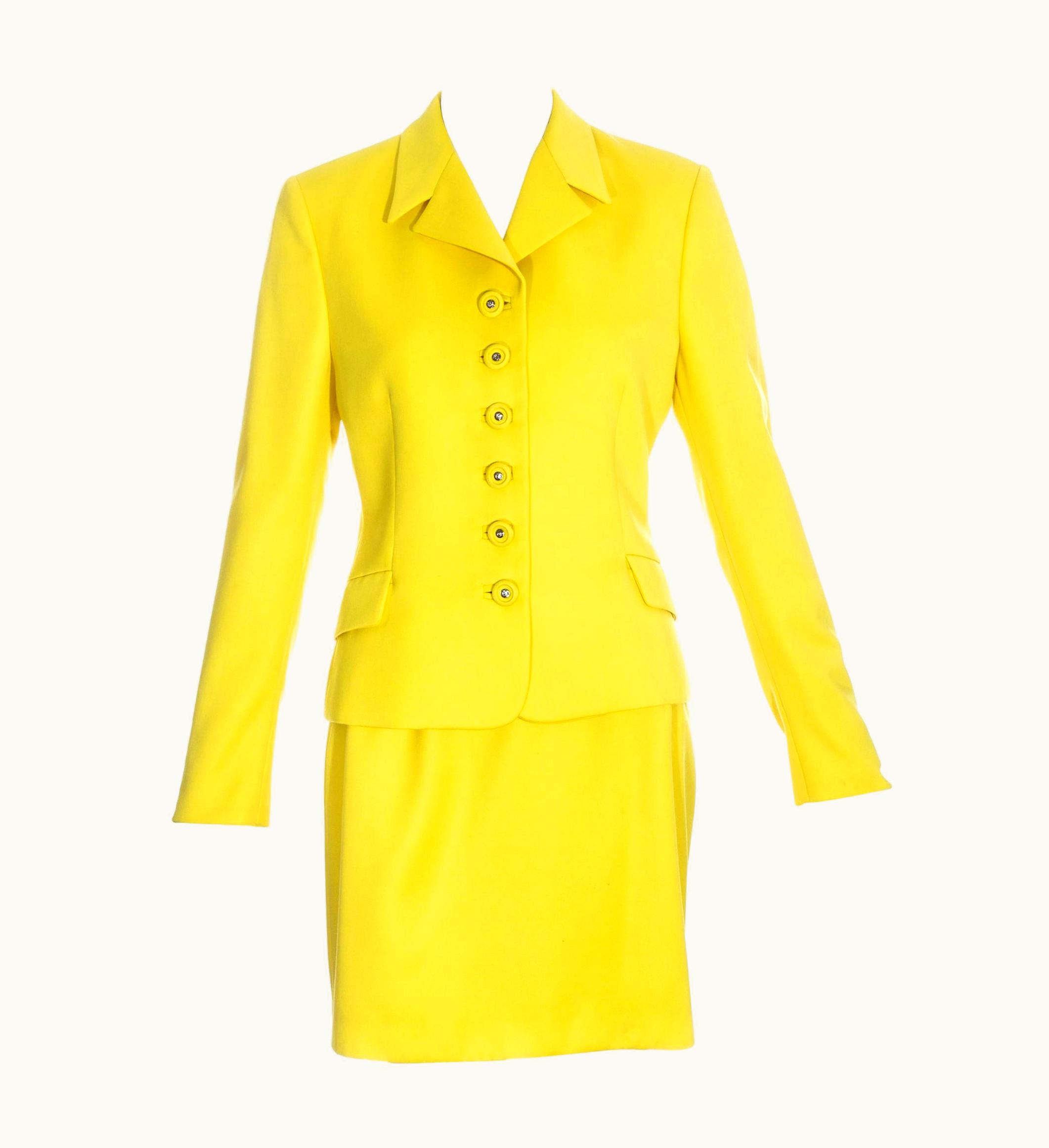 Gianni Versace Couture Gianni Versace Couture Yellow Skirt Suit, S/S 1996