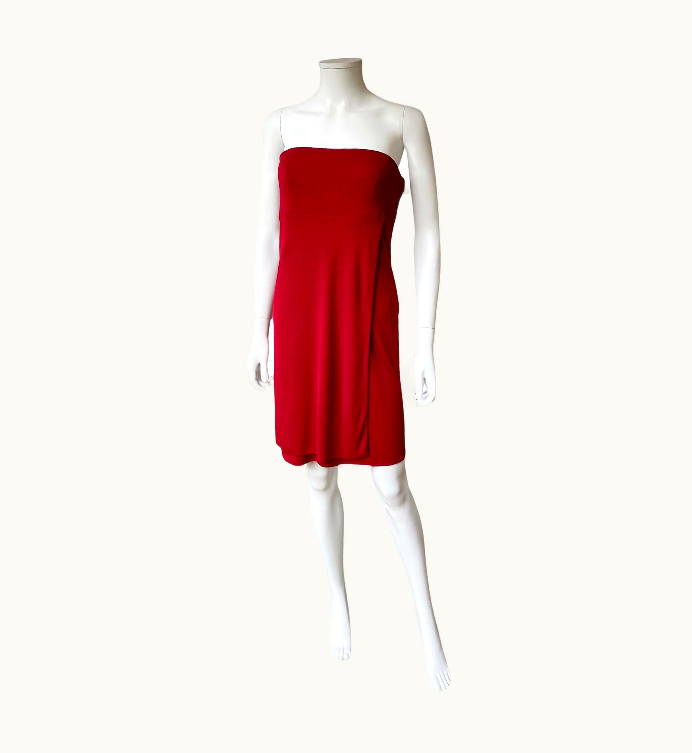 Gianni Versace Couture AW 1997 Gianni Versace Red Corset Party Dress