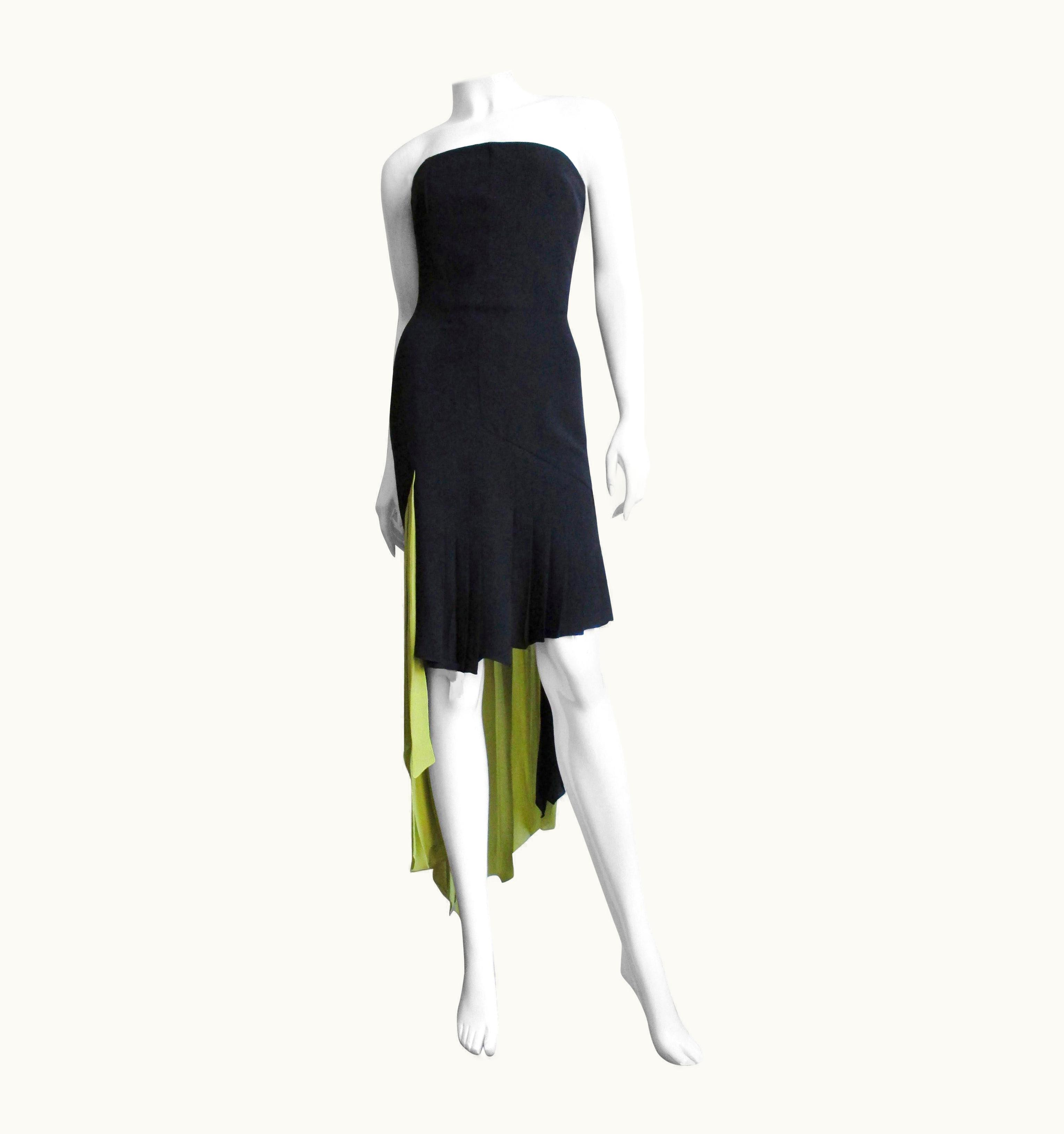 Gianni Versace Couture Gianni Versace Color Block Strapless Dress 1990s