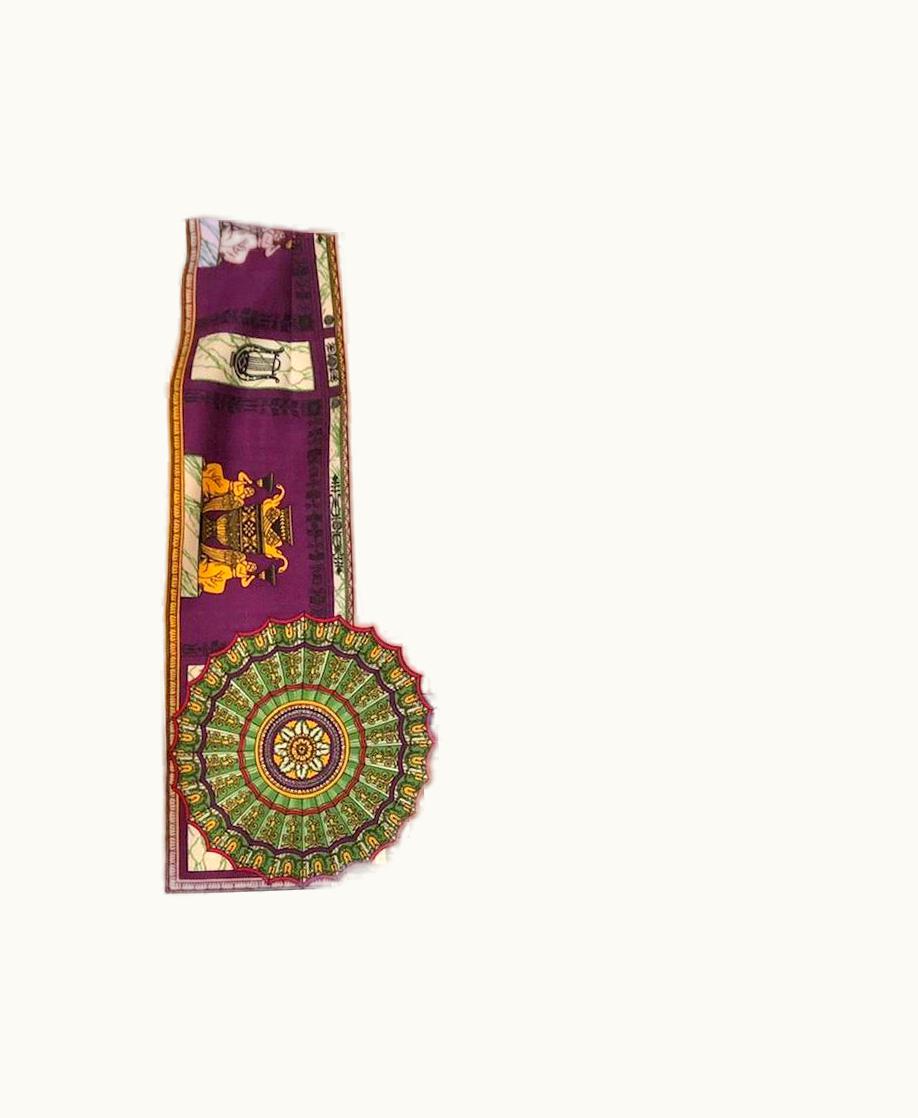 Gianni Versace Couture 1990s Gianni Versace Multicolor Greek Mythology High Waist Wool Skirt