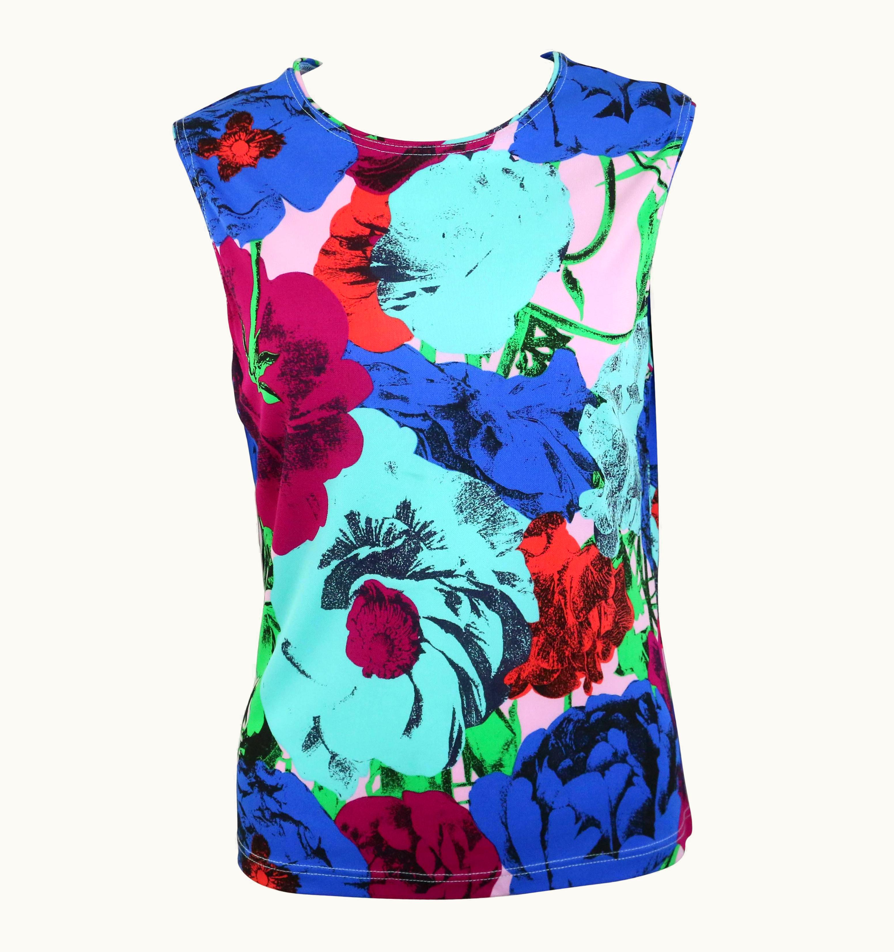 Gianni Versace Couture Gianni Versace Couture Colour Floral Print Tank Top