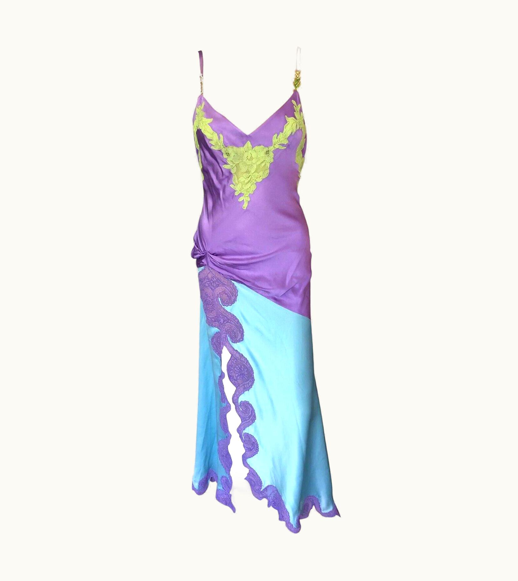 Gianni Versace Couture Gianni Versace AW 1996 Runway Vintage Iconic Silk Dress Gown