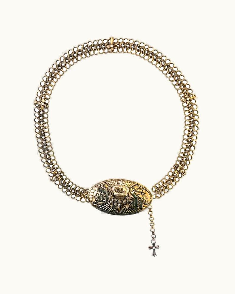 Versace 1990s Versace Chain Belt With A Large Oval Buckle