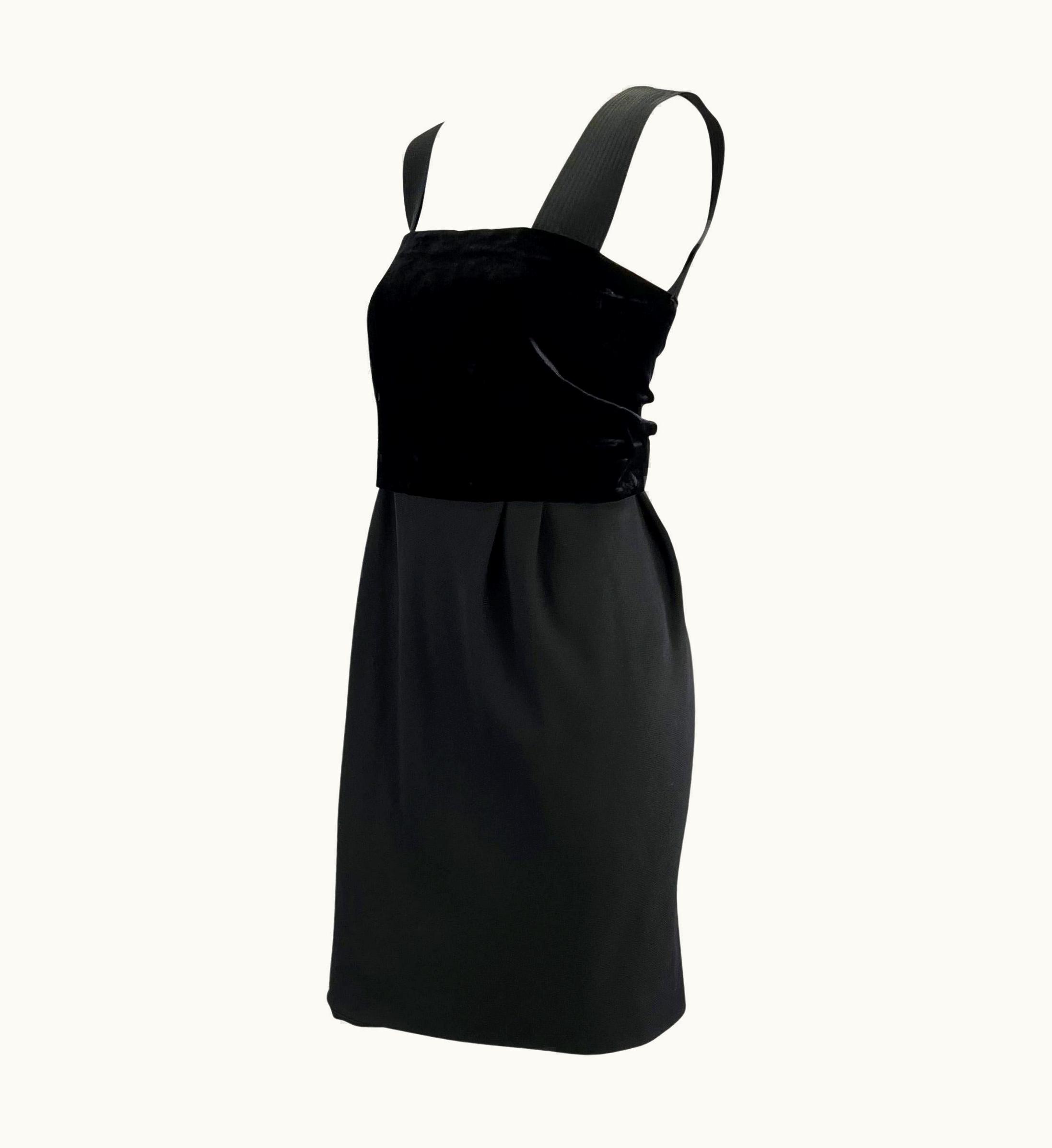 Gianni Versace Couture AW 1991 Gianni Versace Couture Velvet Bust Sleeveless Dress