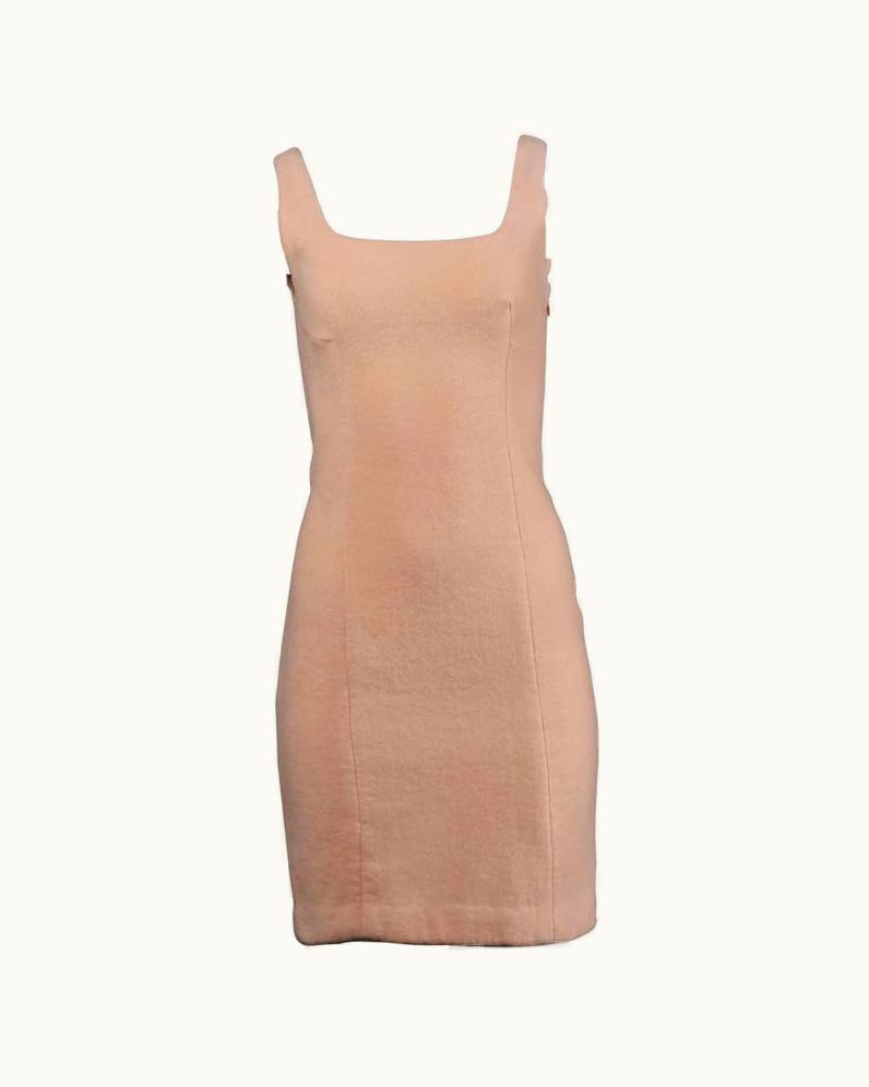 Gianni Versace Couture Gianni Versace Couture Vintage 1990s Pale Pink Chenille Body Con Dress