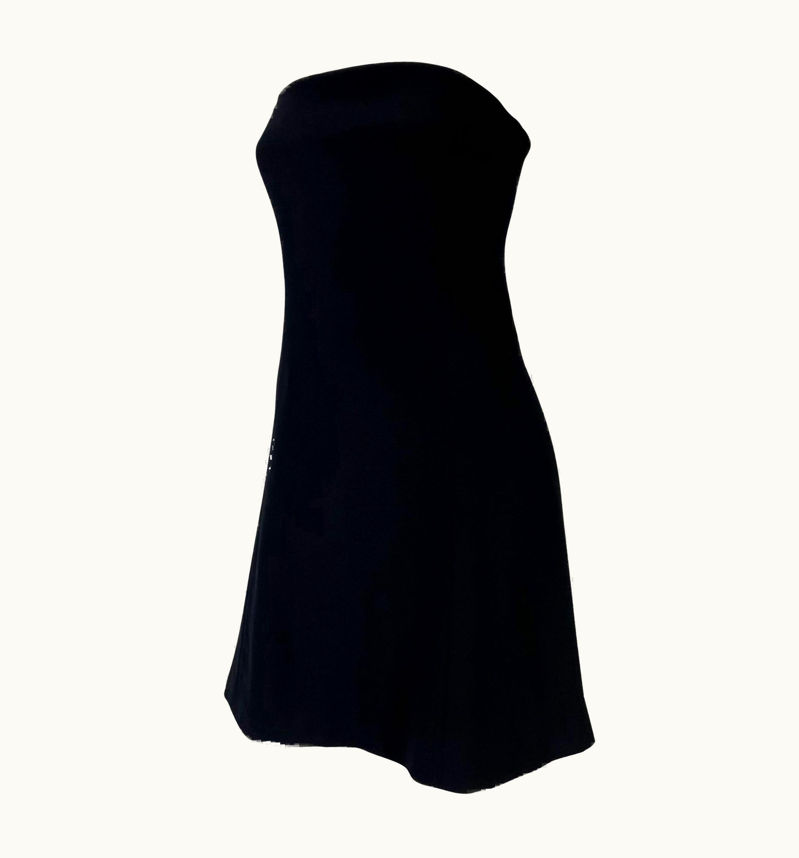 Gianni Versace Couture AW 1994 Gianni Versace Couture Black Wool Corseted Mini Dress