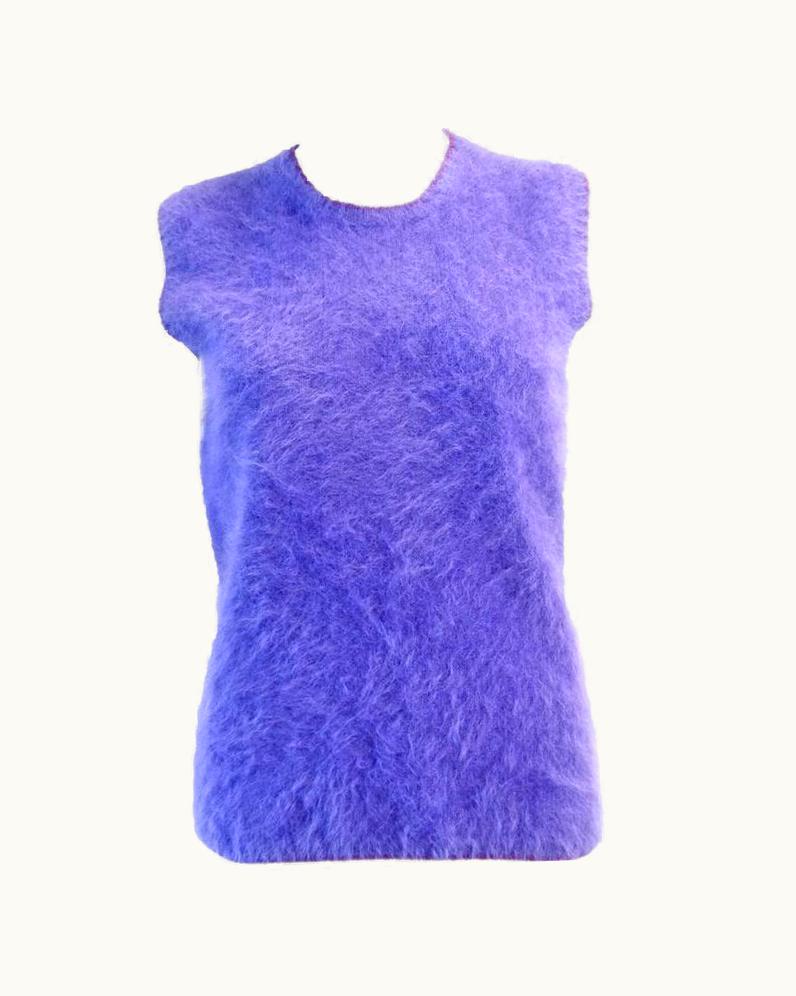 Gianni Versace Couture 1990s Gianni Versace Couture Purple Angora Sweater
