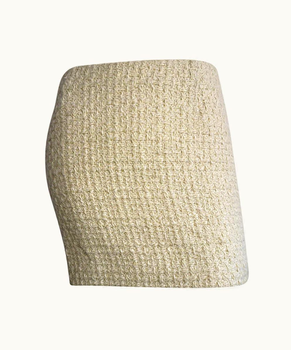 Gianni Versace Couture Vintage Gianni Versace Couture 1990s Sexy Ivory Off - White Cashmere Mini Skirt