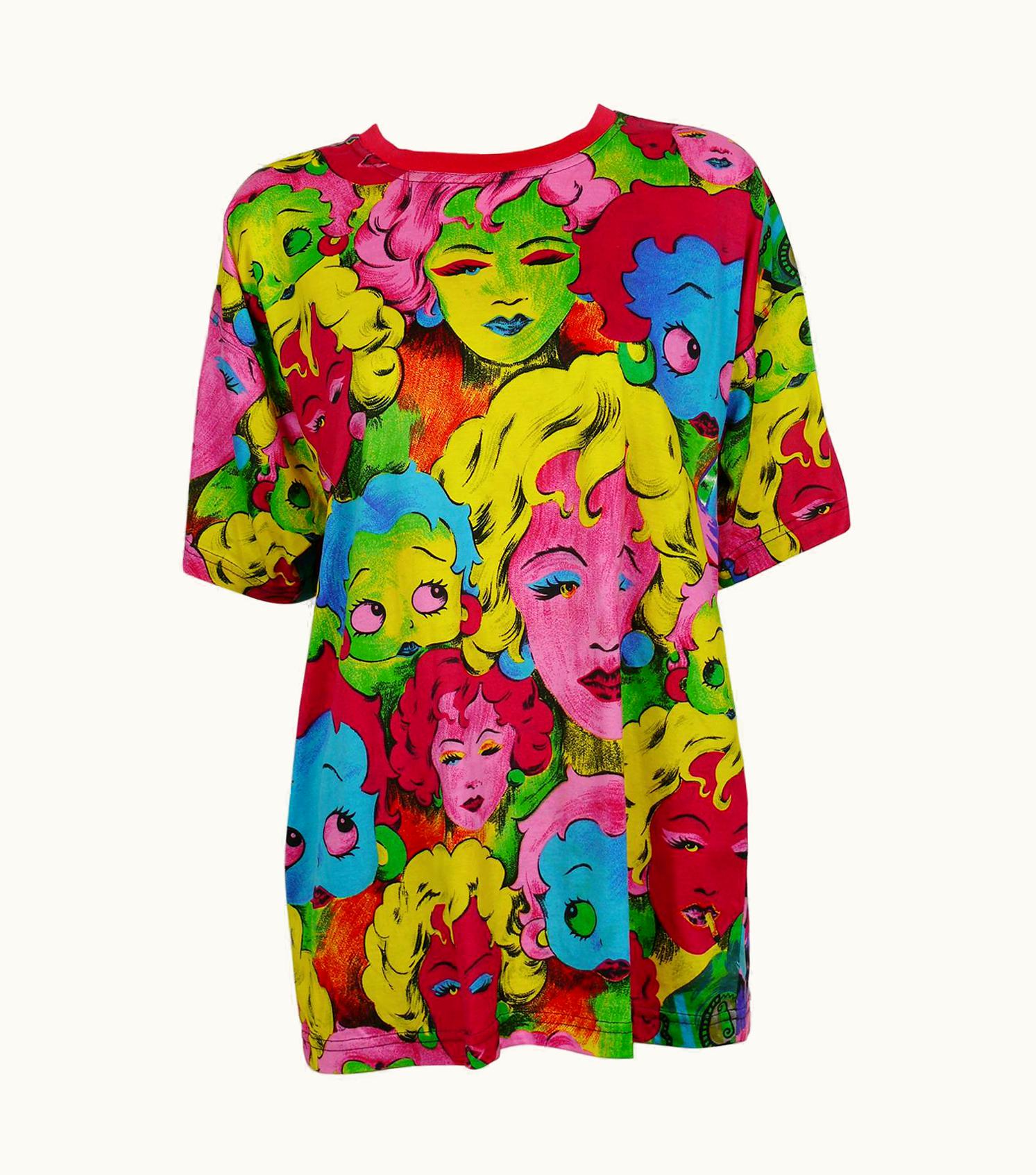 Versace Jeans Couture Vintage Marilyn Monroe Betty Boop Cotton T-Shirt