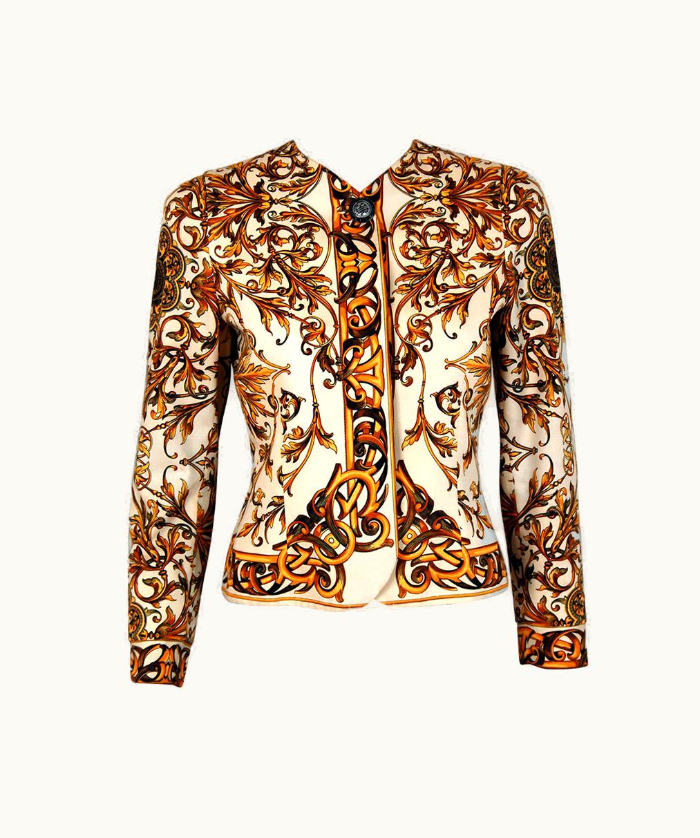 Gianni Versace Couture 1991 Gianni Versace Couture Iconic Baroque Print Jacket