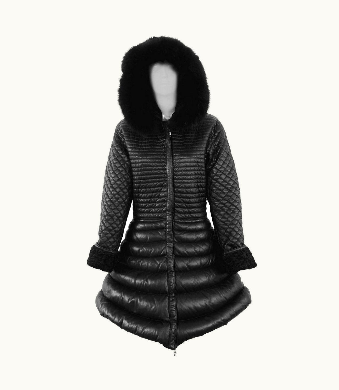Gianni Versace Couture AW 1992 Rare Vintage Gianni Versace Black Leather Bondage Coat