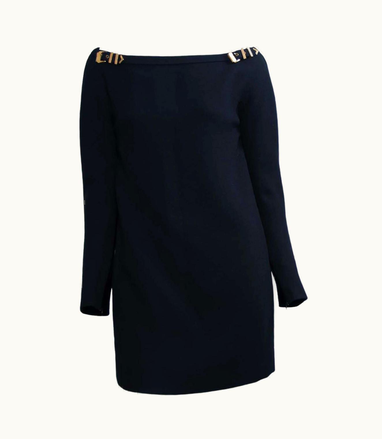 Gianni Versace Couture AW 1992 Gianni Versace Couture 'Miss &m' Bondage Black Velvet Mini Dress