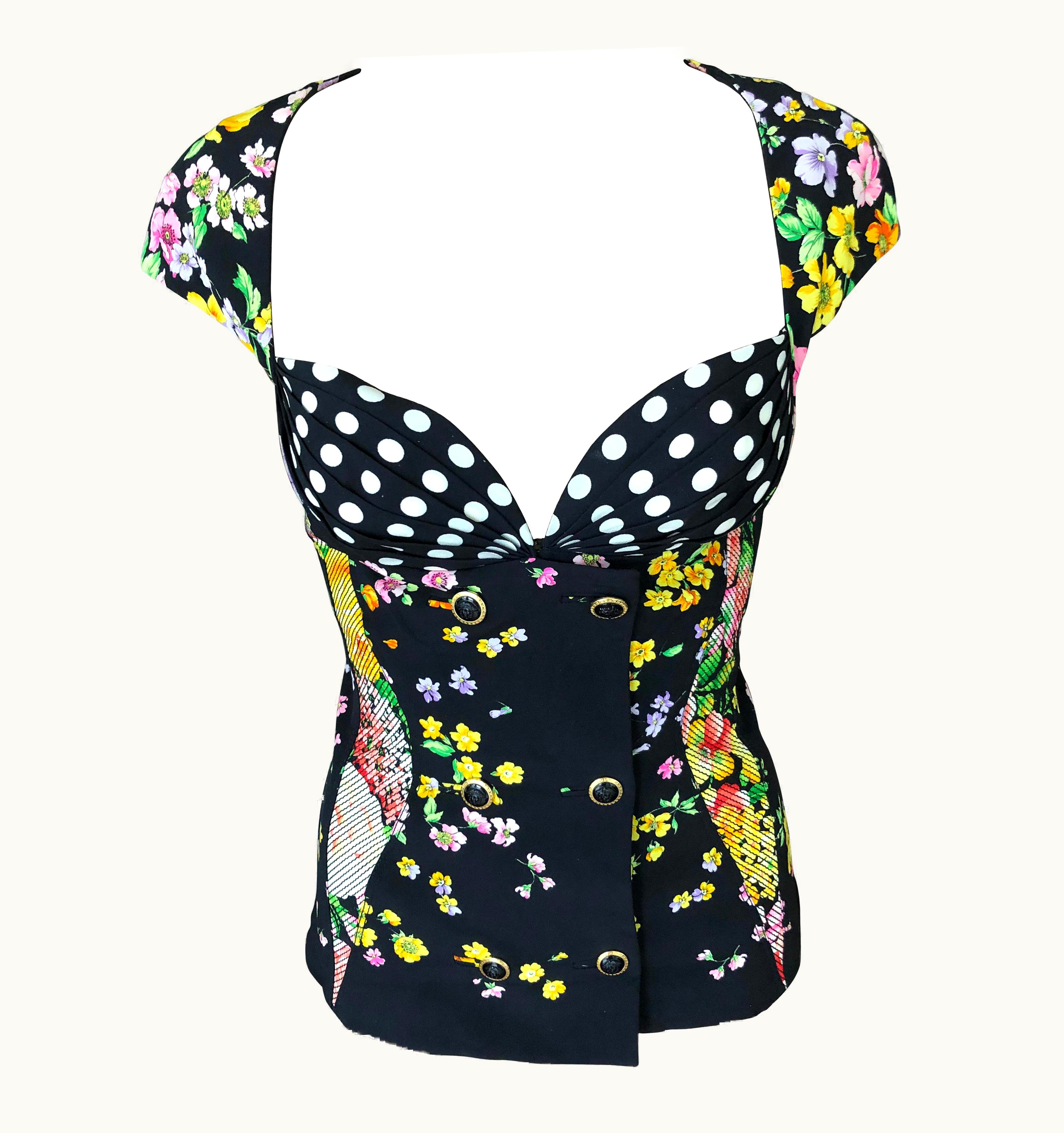 Gianni Versace Couture Gianni Versace S/S 1993 Runway Vintage Bustier Jacket Top