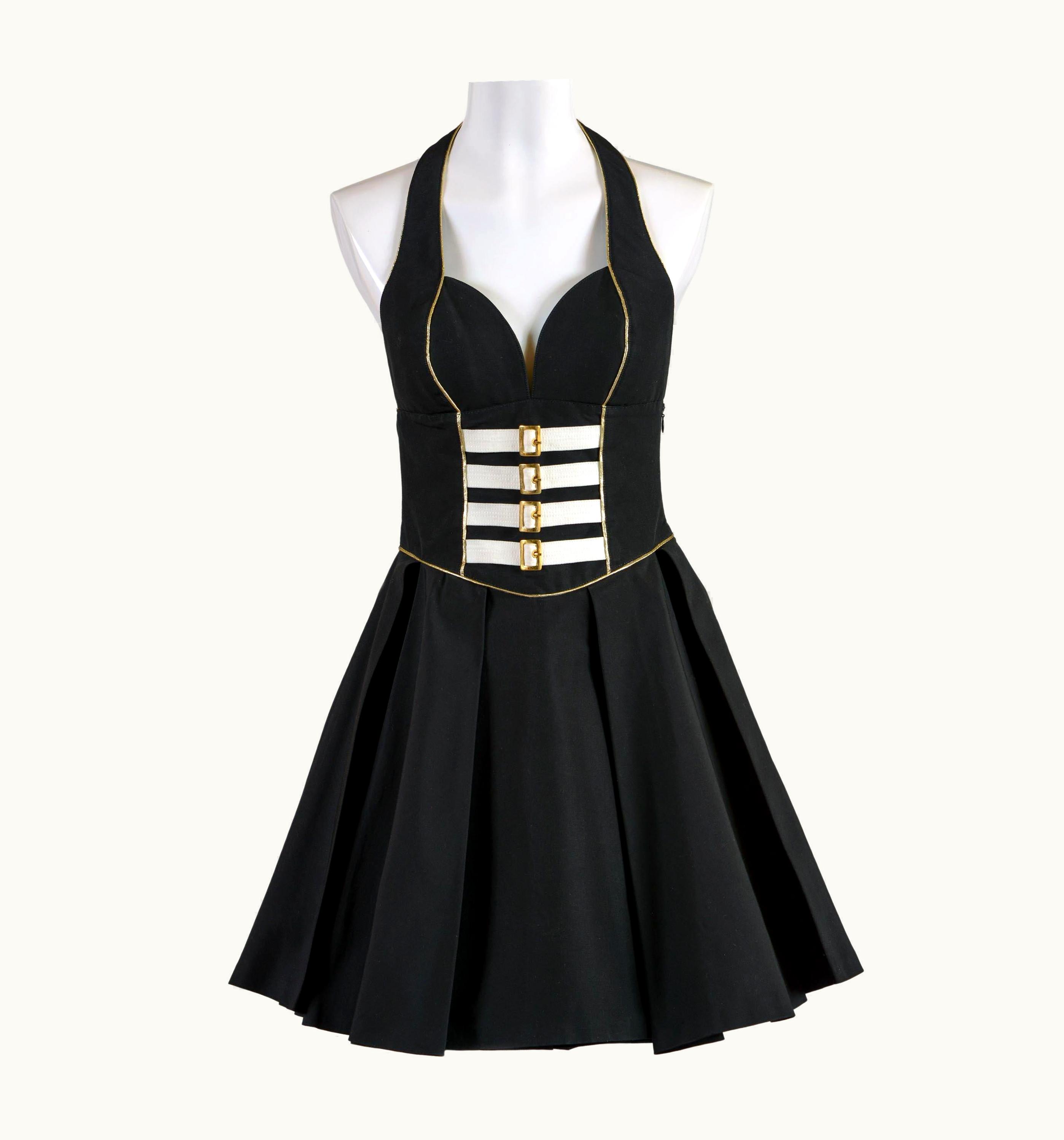 Gianni Versace Couture Gianni Versace Versus Spring/Summer 1993 Black Mini Dress 8/42