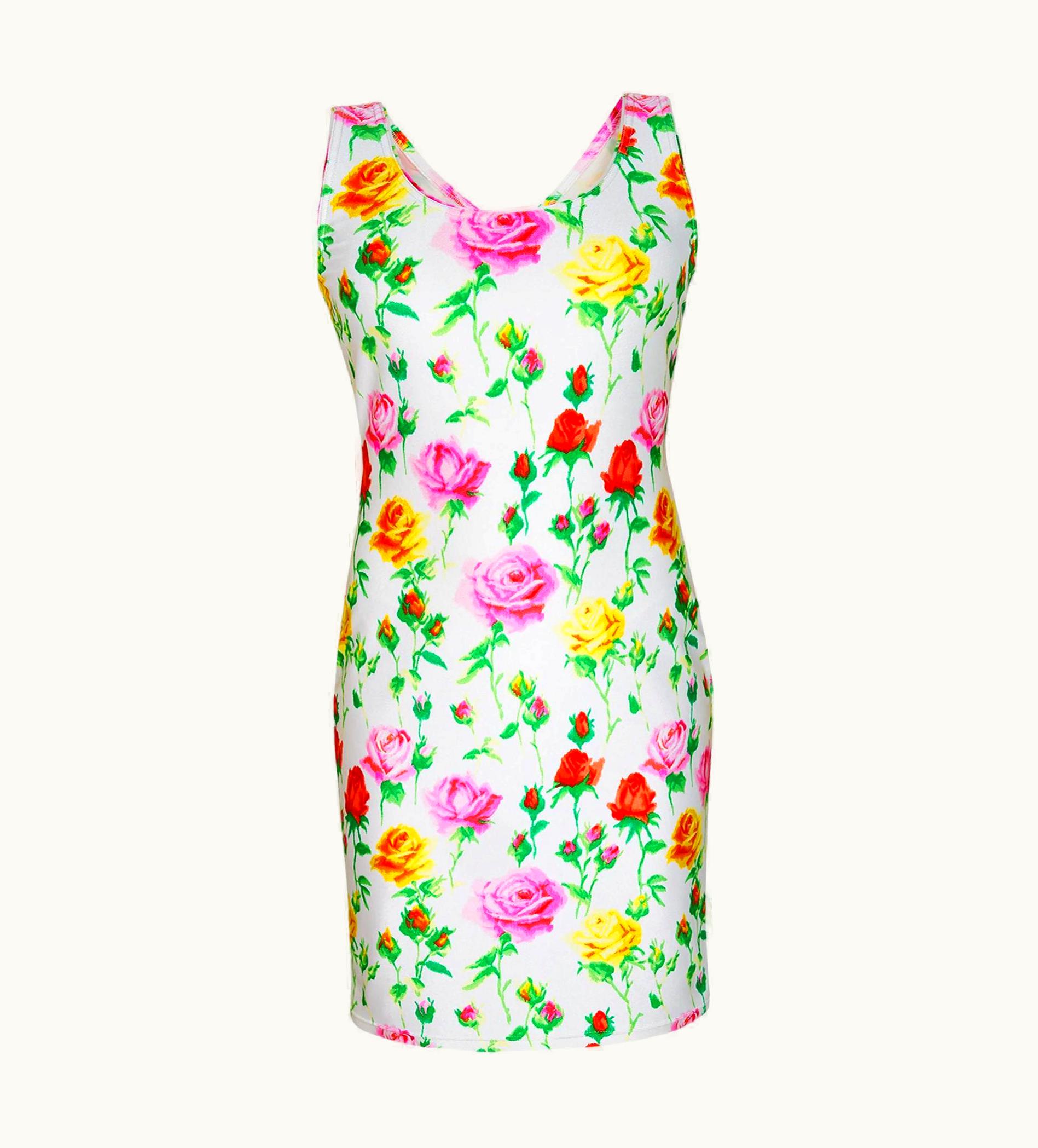 Gianni Versace Couture S/S 1995 Vintage Gianni Versace Runway Floral Dress