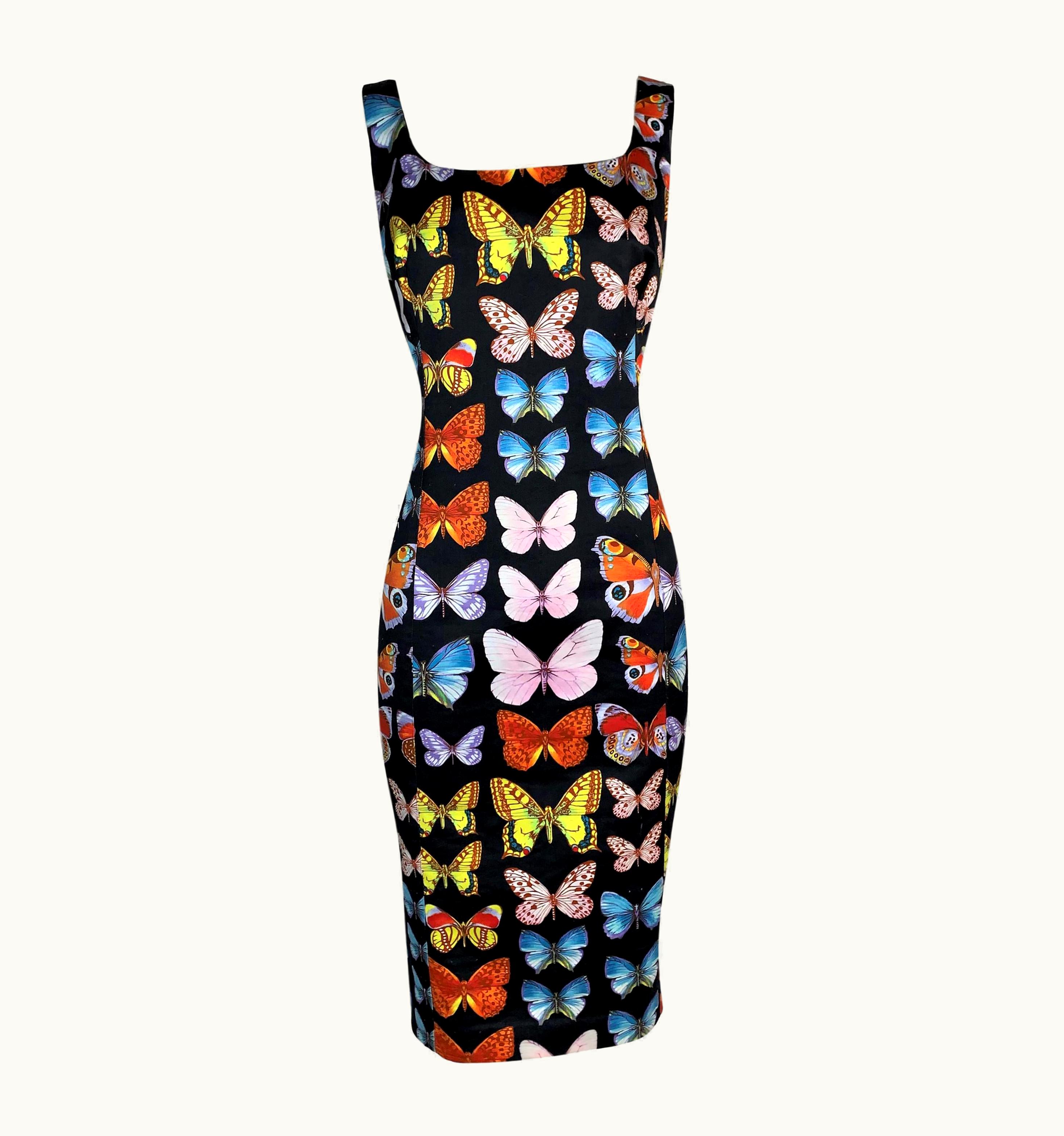 Gianni Versace Couture S/S 1995 Gianni Versace Runway Black Butterfly Dress