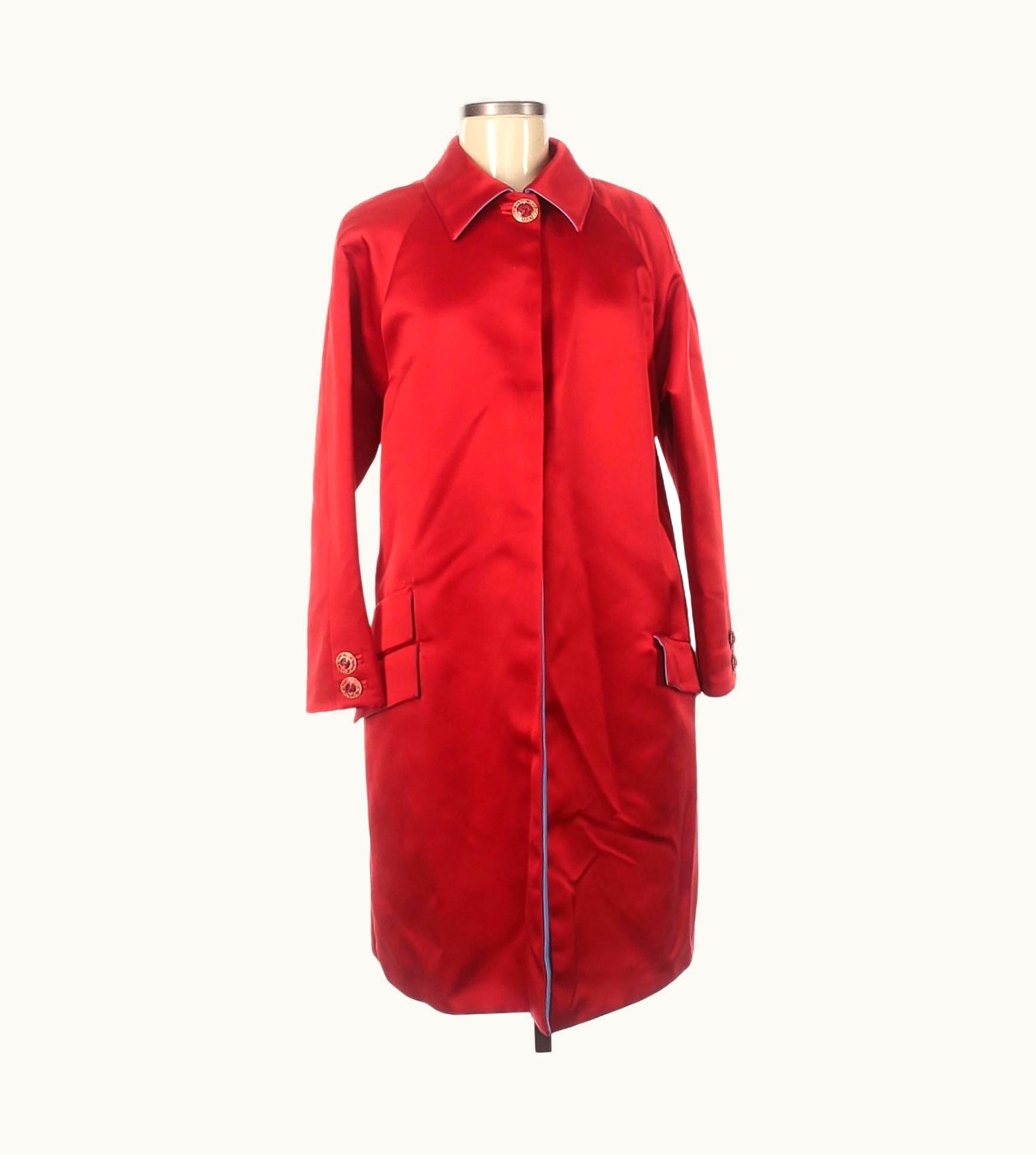 Gianni Versace Couture AW 1996 Vintage Gianni Versace Couture Runway Silk Coat