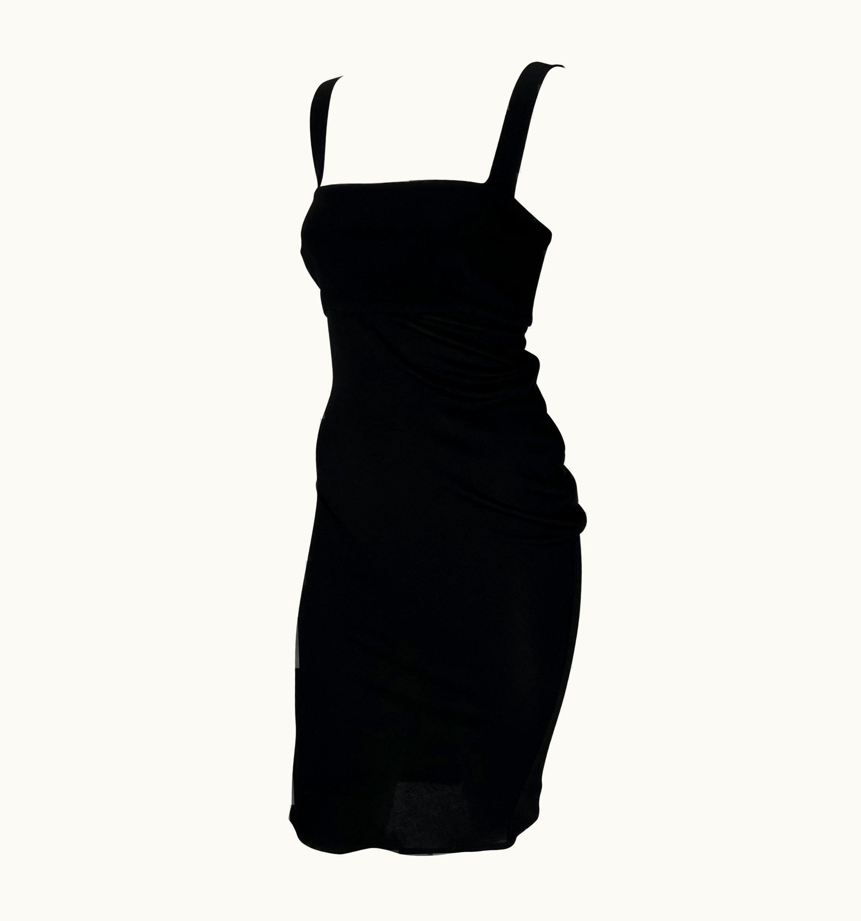 Gianni Versace Couture AW 1997 Gianni Versace Couture Asymmetric Little Black Mini Dress