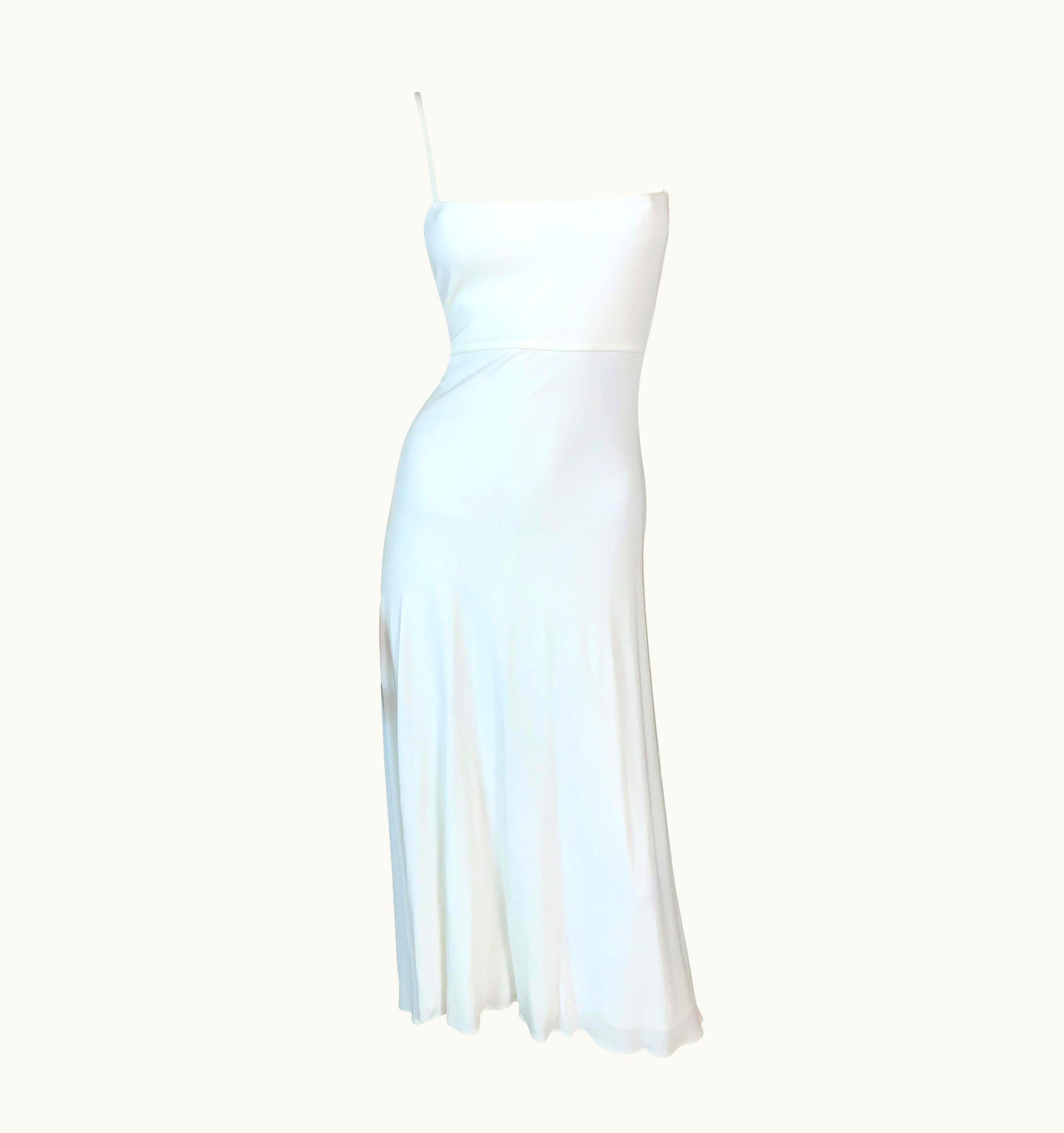 Gianni Versace Couture Vintage S/S 1997 Gianni Versace White Princess Summer Dress