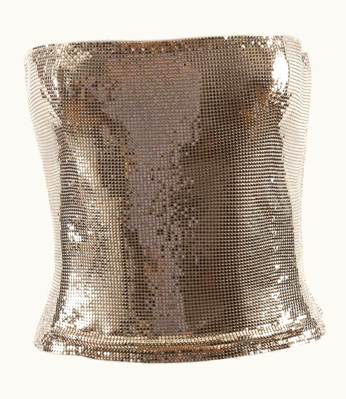 Gianni Versace Couture Gianni Versace Autumn-Winter 1998 Silver Metal Mesh Corset