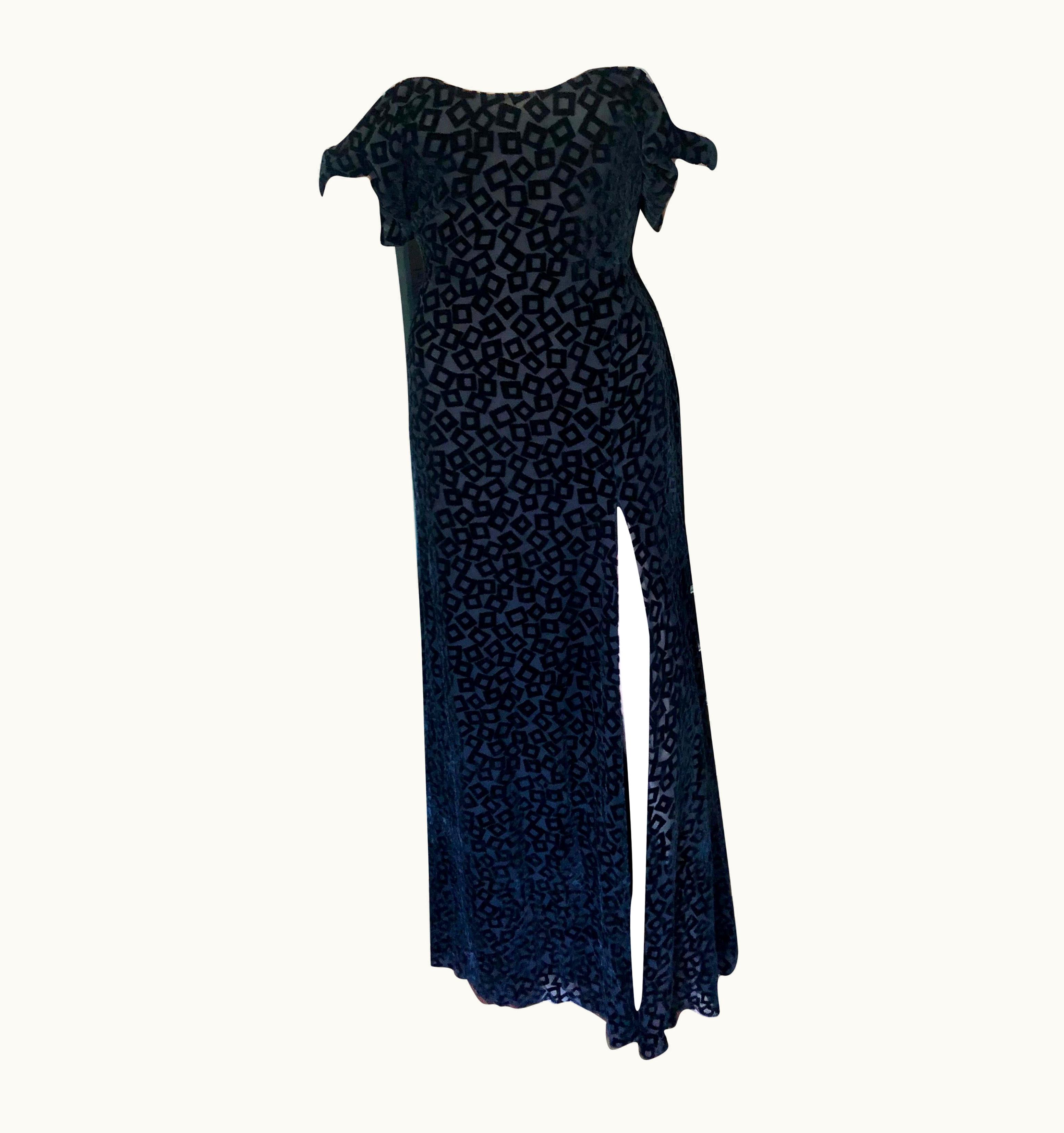 Gianni Versace Couture Gianni Versace S/S 1999 Vintage Black Evening Dress Gown